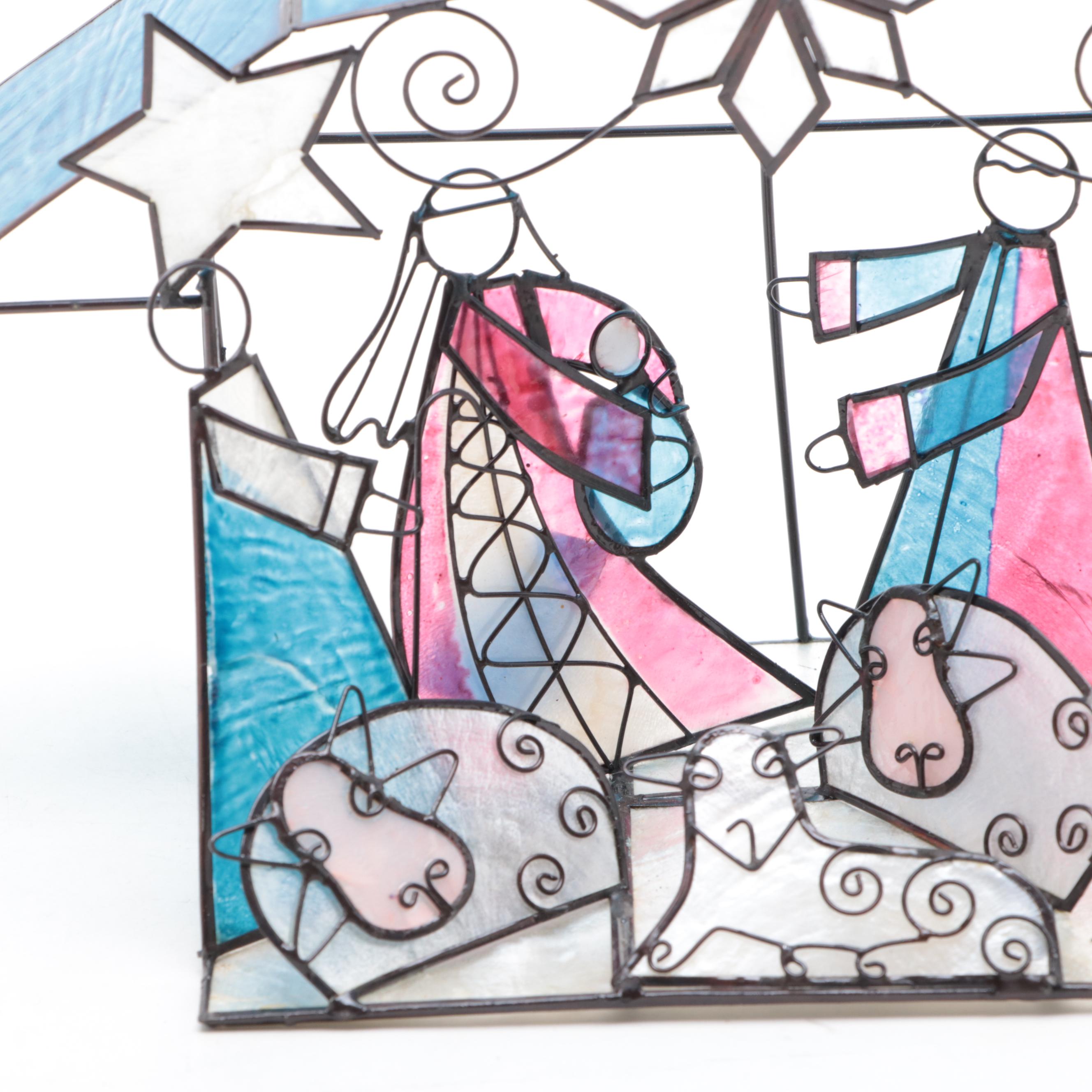 Ten Thousand Villages Painted Capiz Shell Nativity