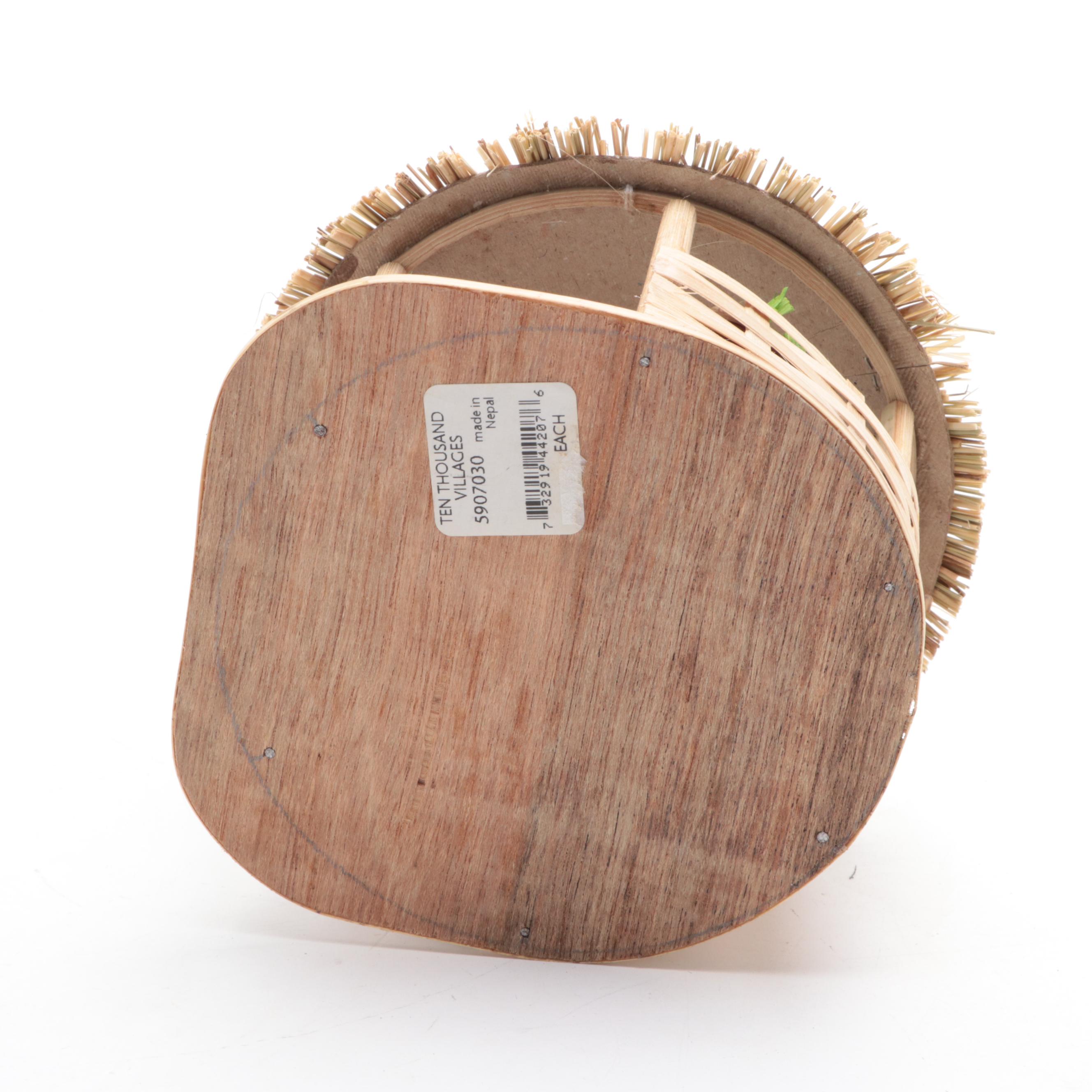 Nepali Gurung Nativity Scene with Other Corn Husk Nativity Figurines