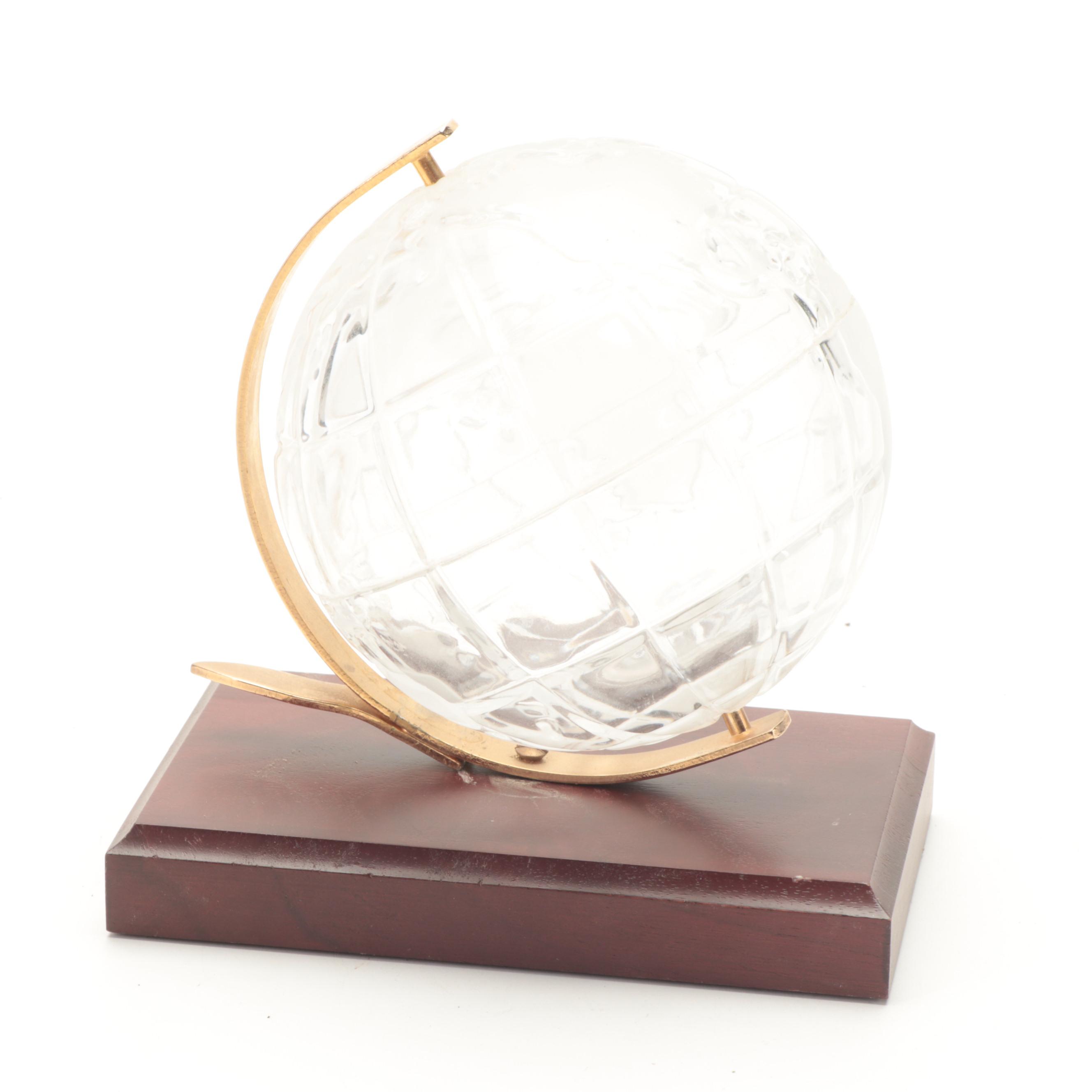 Cram's Scoposphere with Glass and Gemstone Inlay Globes and Paperweight