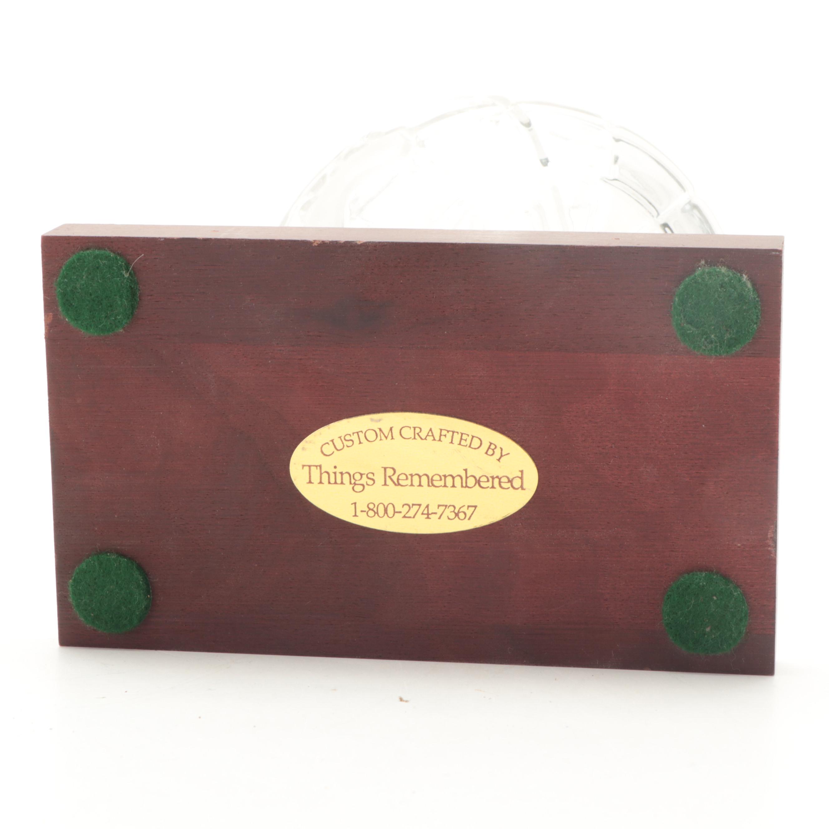 Cram's Scoposphere with Glass and Gemstone Inlay Globes and Paperweight