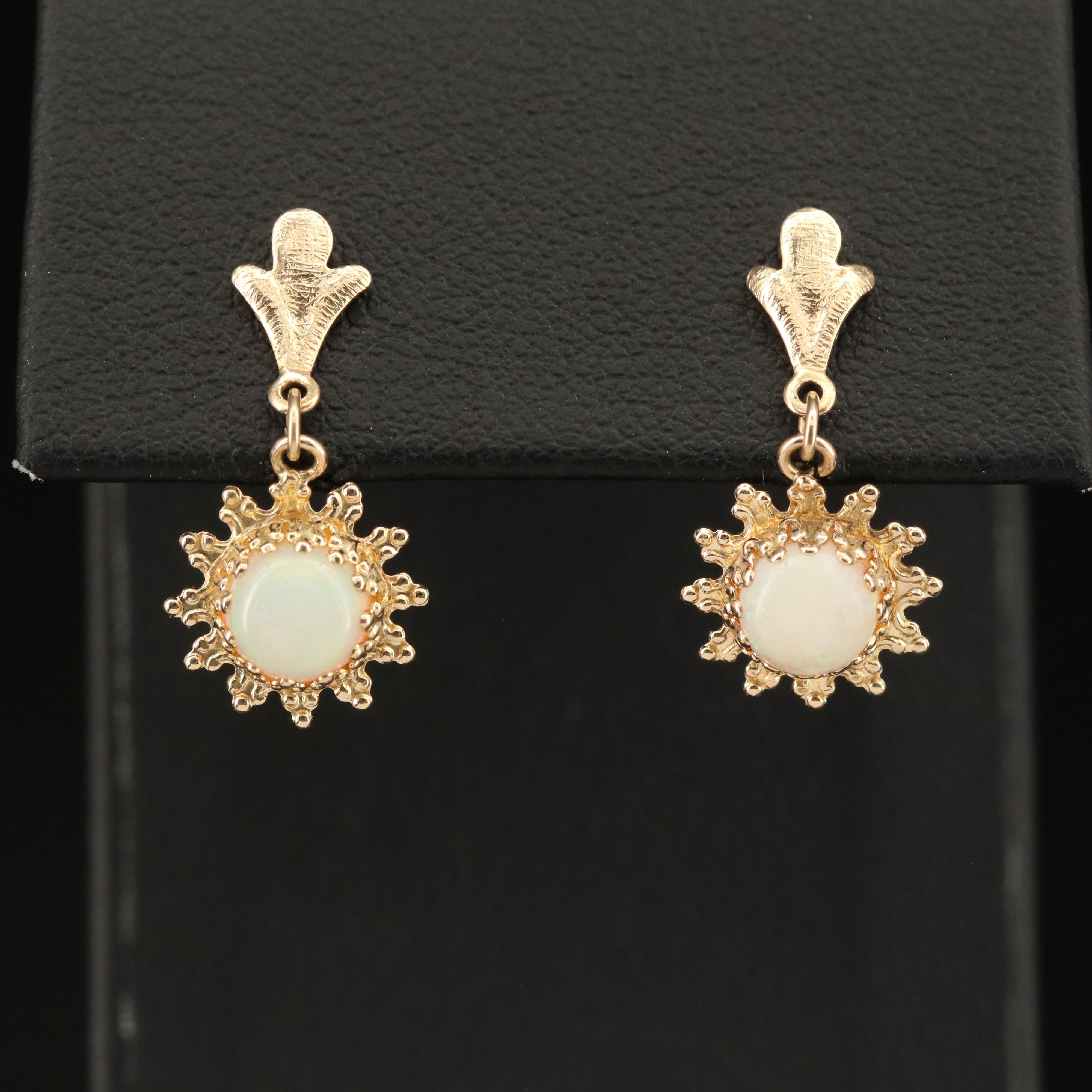 14K Opal Earrings