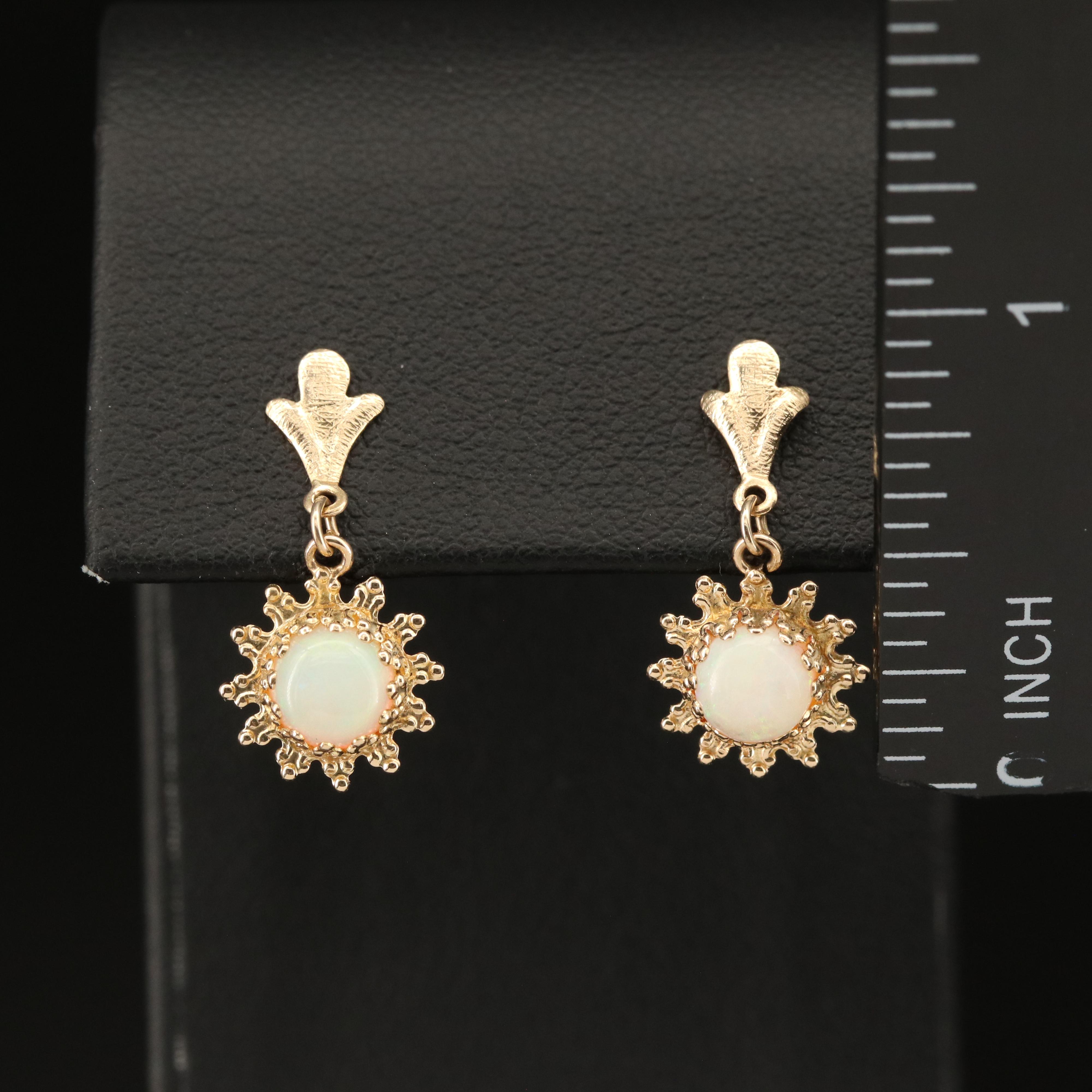 14K Opal Earrings