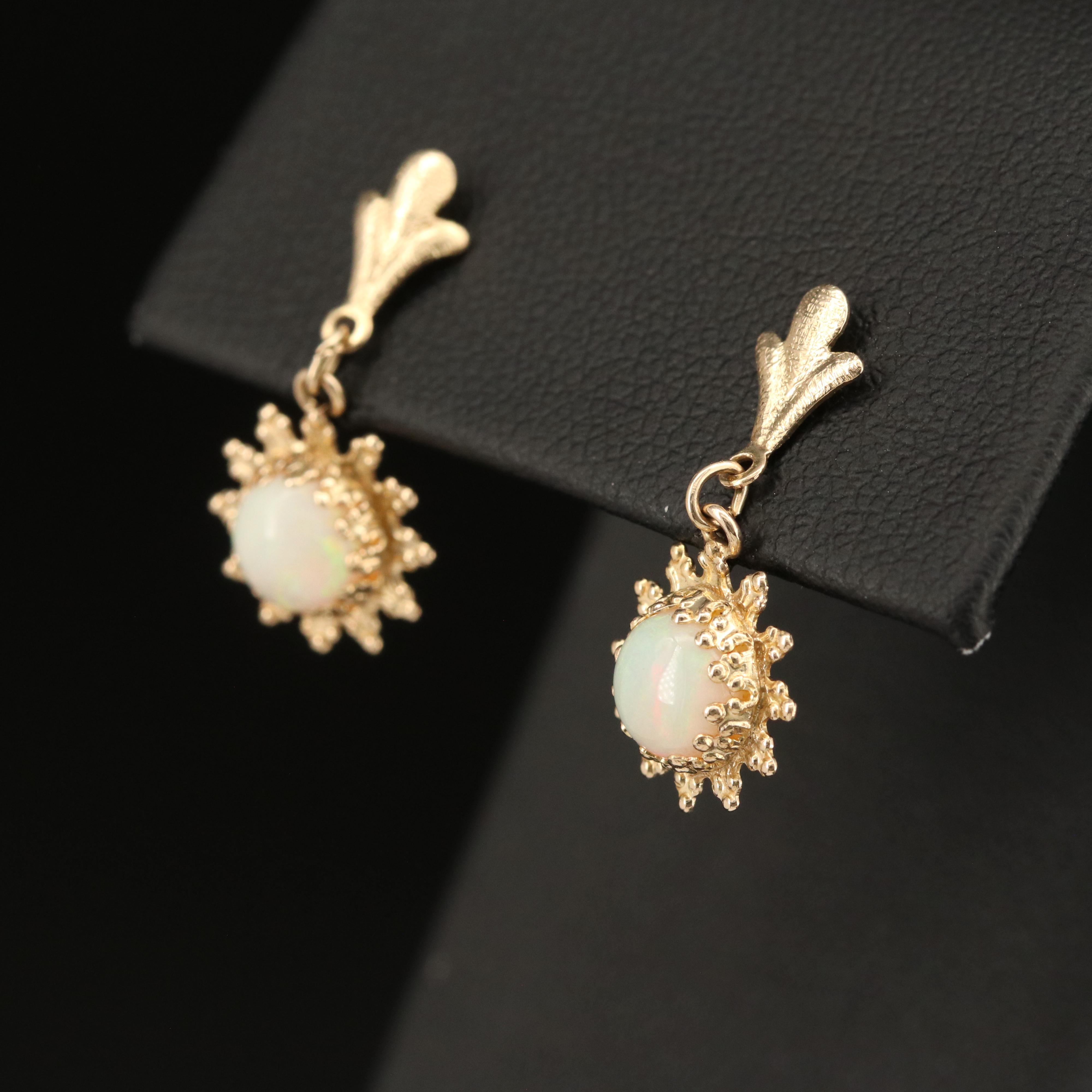 14K Opal Earrings