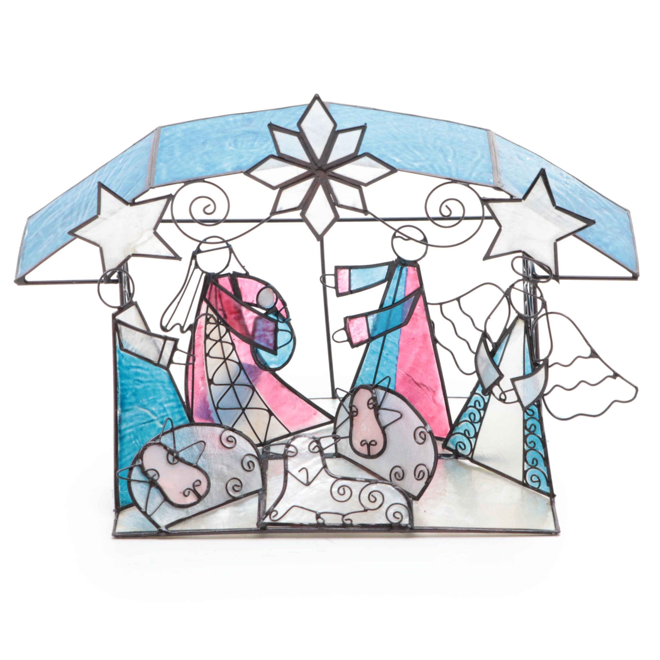 Ten Thousand Villages Painted Capiz Shell Nativity