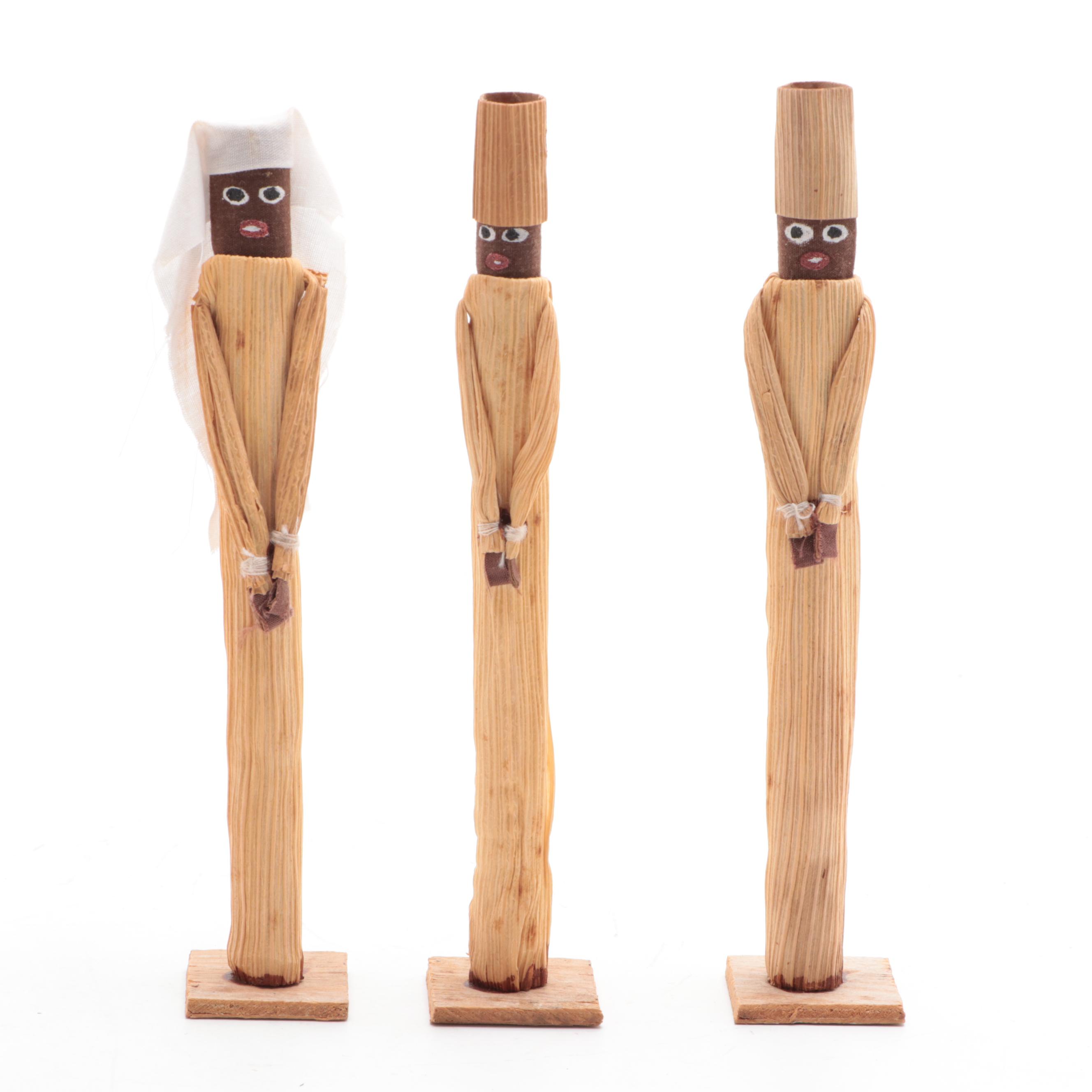 Corn Husk Nativity Figurines