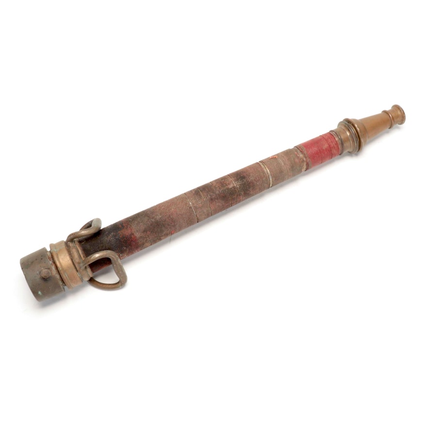 Brass Fire Hose Nozzle, Early to Mid-20th Century