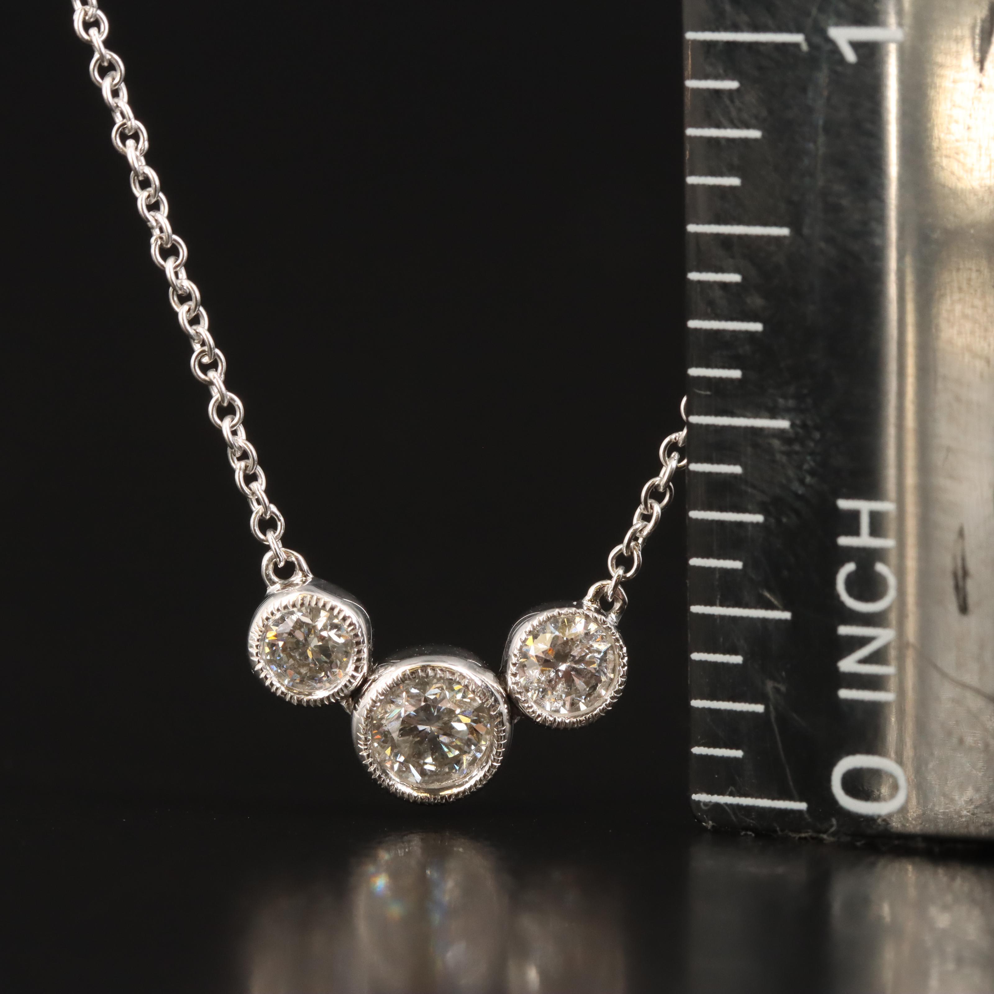 14K 0.51 CTW Diamond Three Stone Necklace