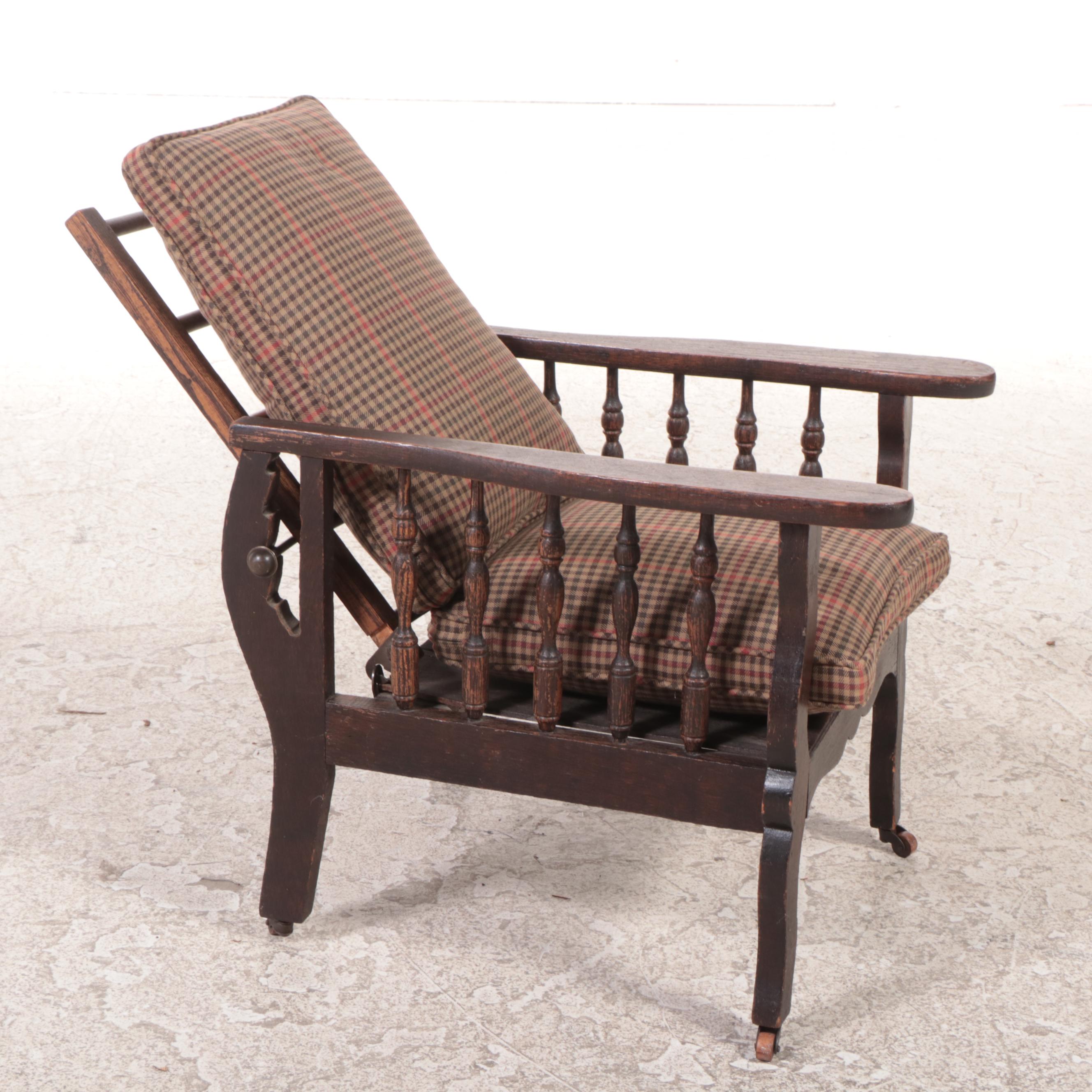 American Oak Child's Morris Chair, Early 20th Century