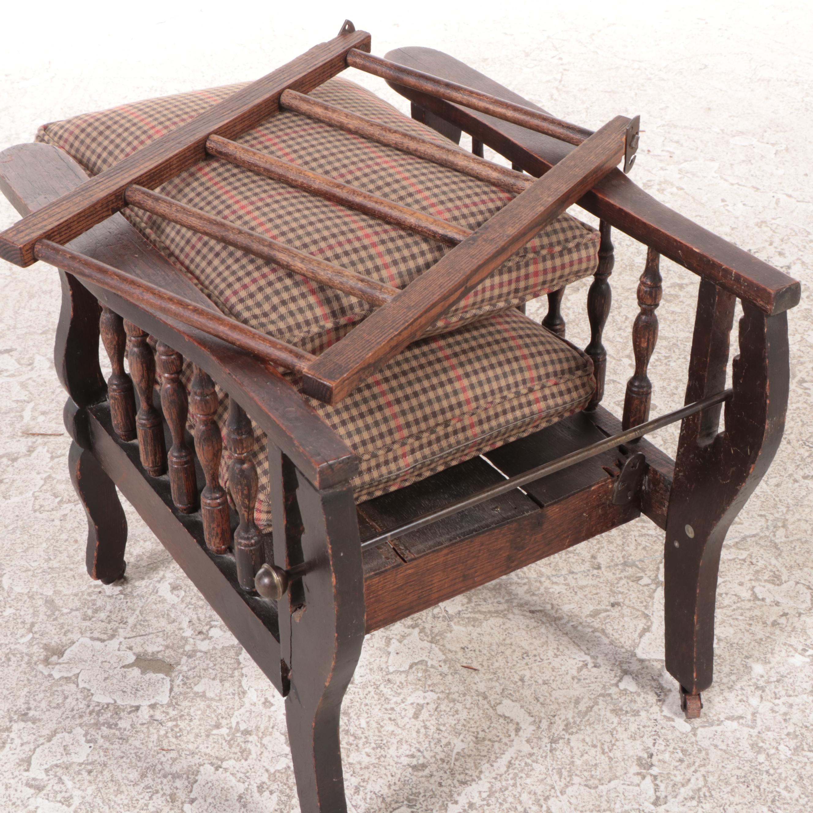 American Oak Child's Morris Chair, Early 20th Century
