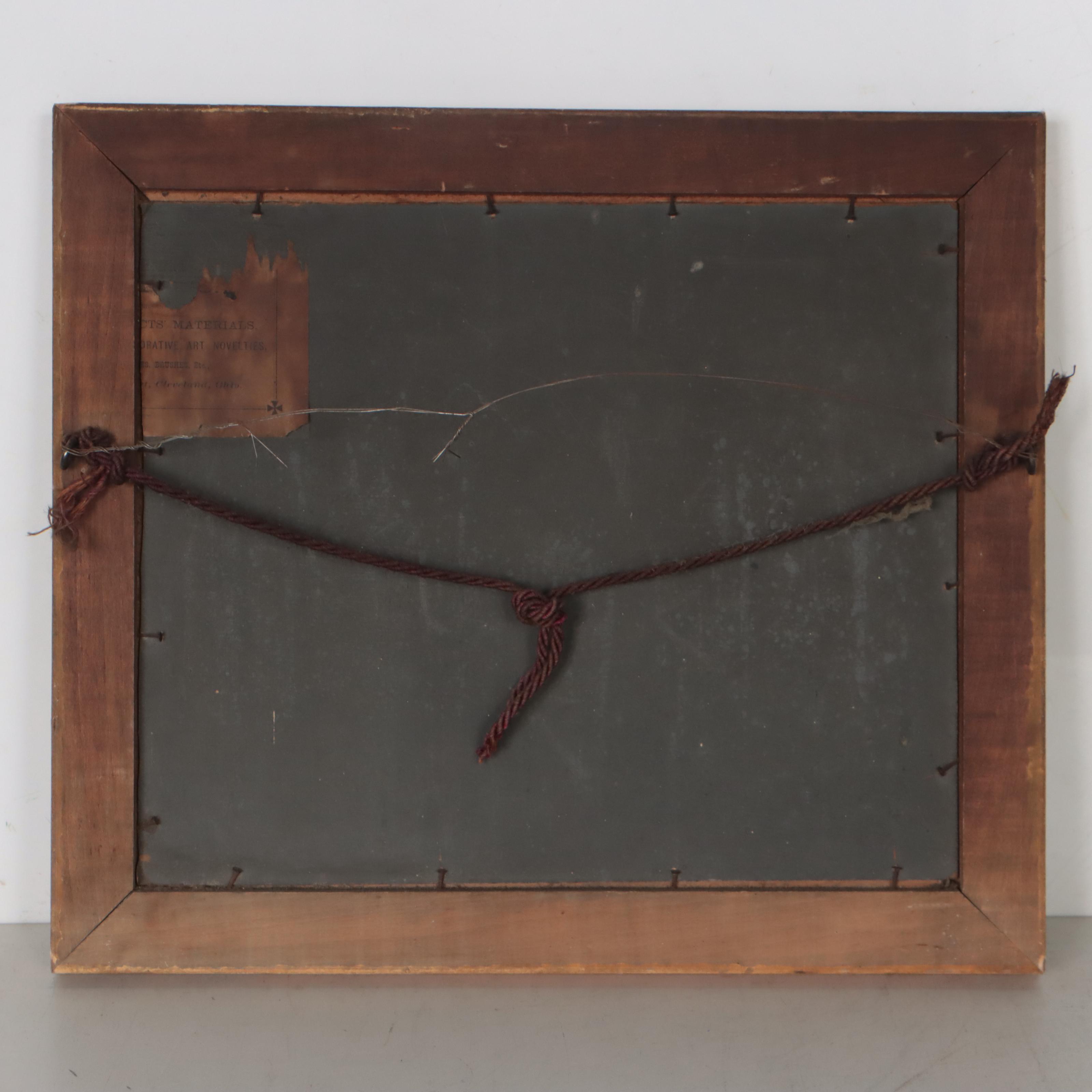 Naïve Oil Painting of Landscape With Figures and Ruins, Circa 1900