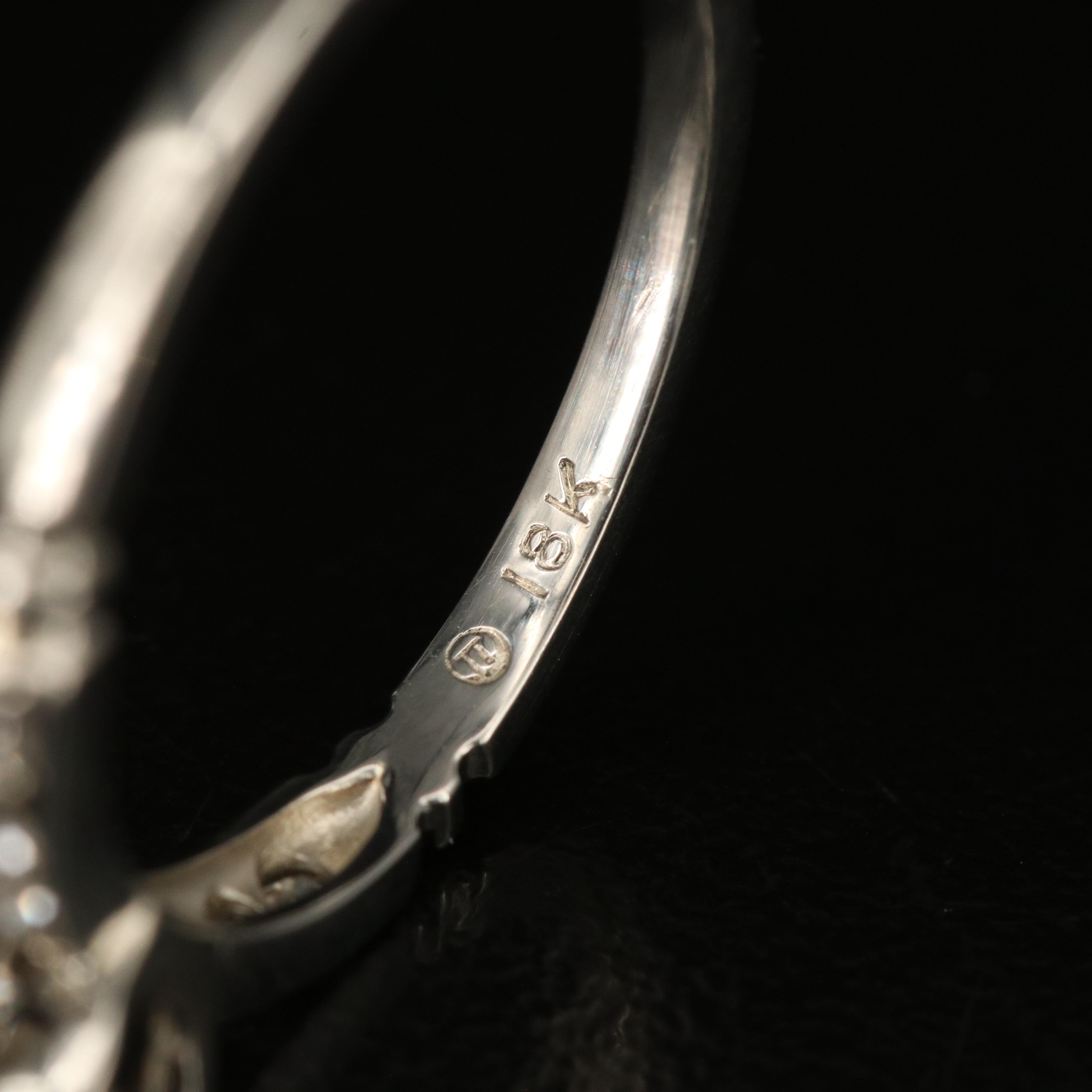 Vintage 18K 0.90 CTW Diamond Ring