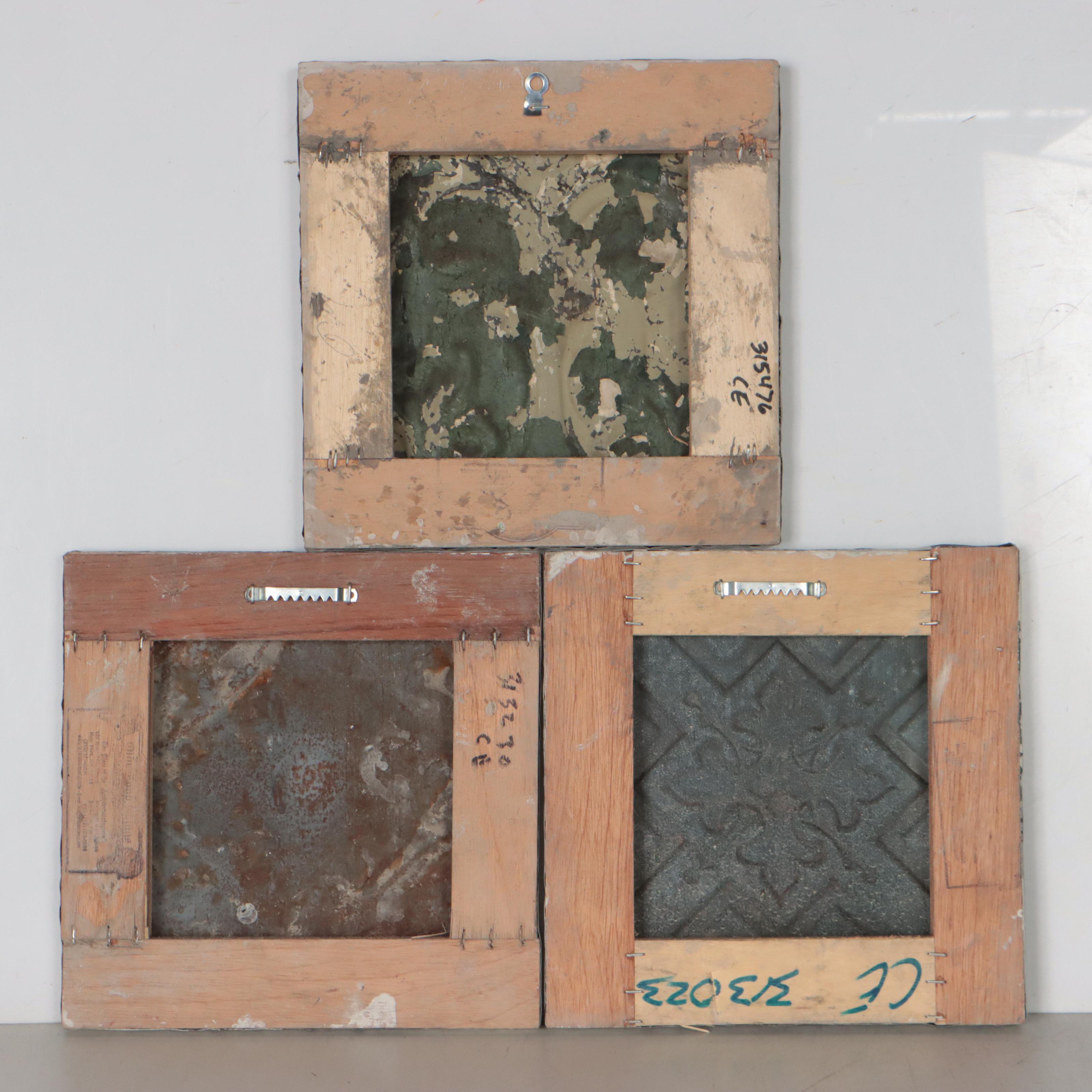 Antique Ceiling Tins Wall Hanging Plaques