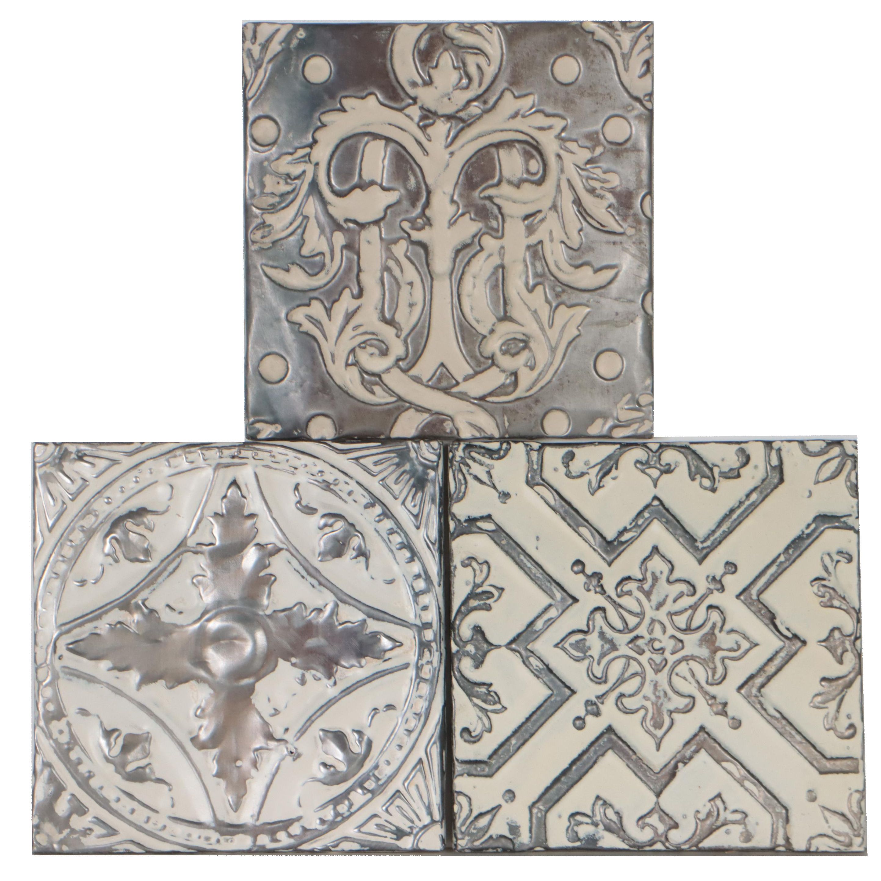 Antique Ceiling Tins Wall Hanging Plaques