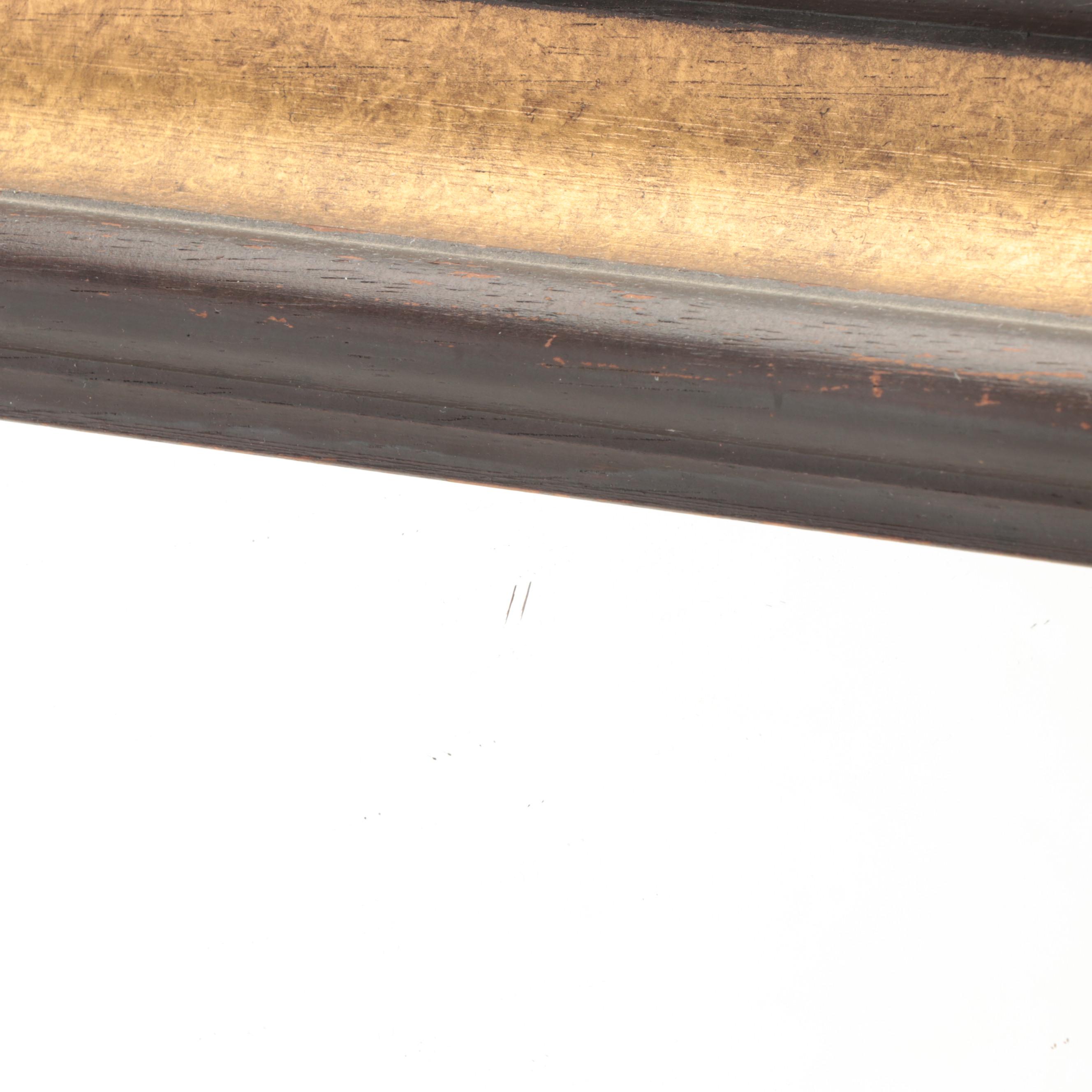 Square Parcel Gilt Wood Framed Wall Mirror