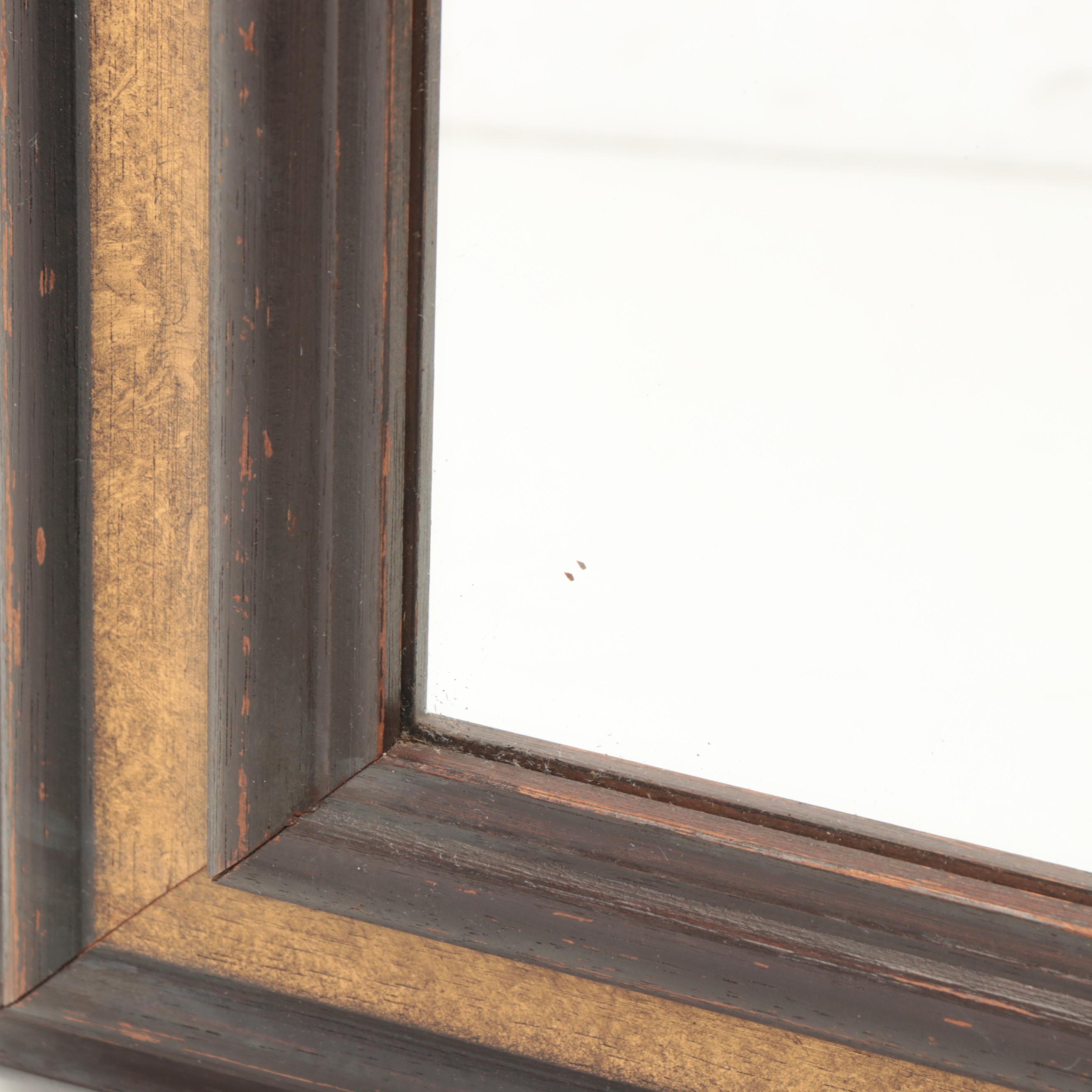 Square Parcel Gilt Wood Framed Wall Mirror