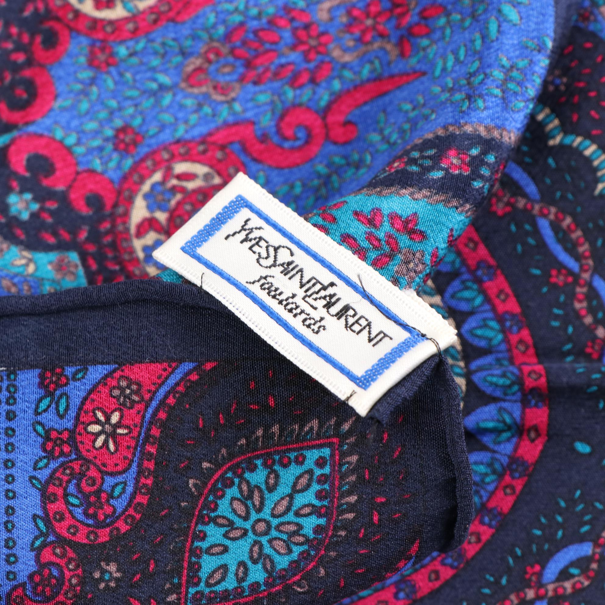 Yves Saint Laurent 85cm Scarf in Printed Silk