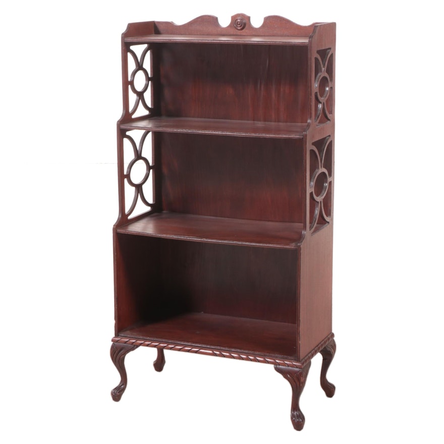 George III Style Mahogany Waterfall Bookcase, circa 1930