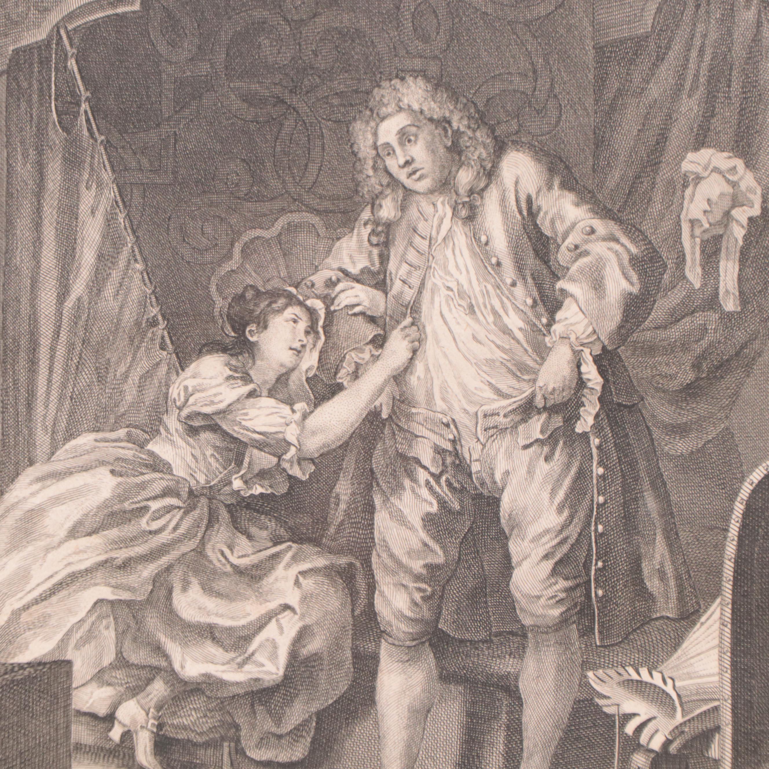 William Hogarth Engravings "Before" and "After," 1736