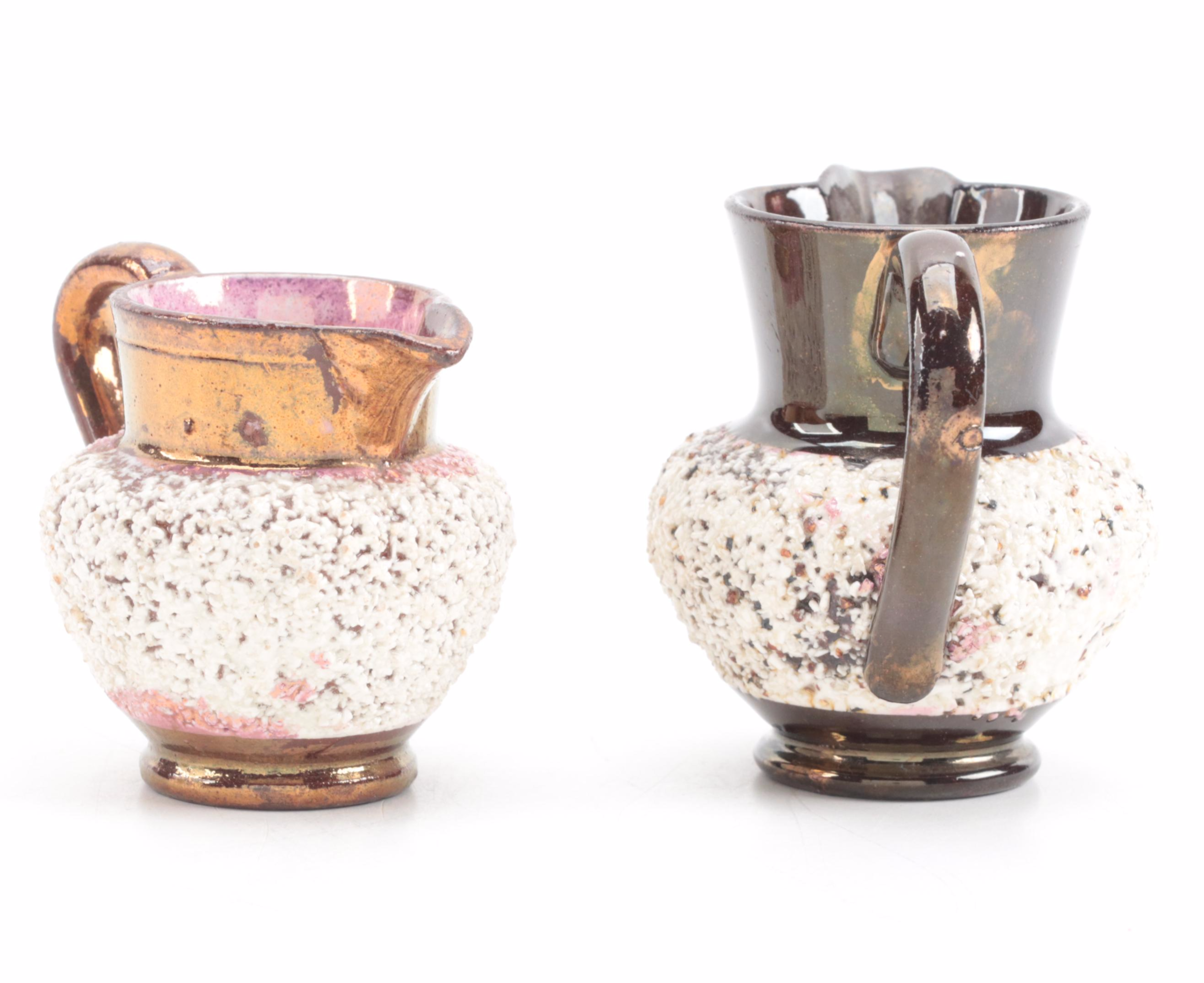 Lancaster & Sons with Other Copper Luster Earthenware Creamers