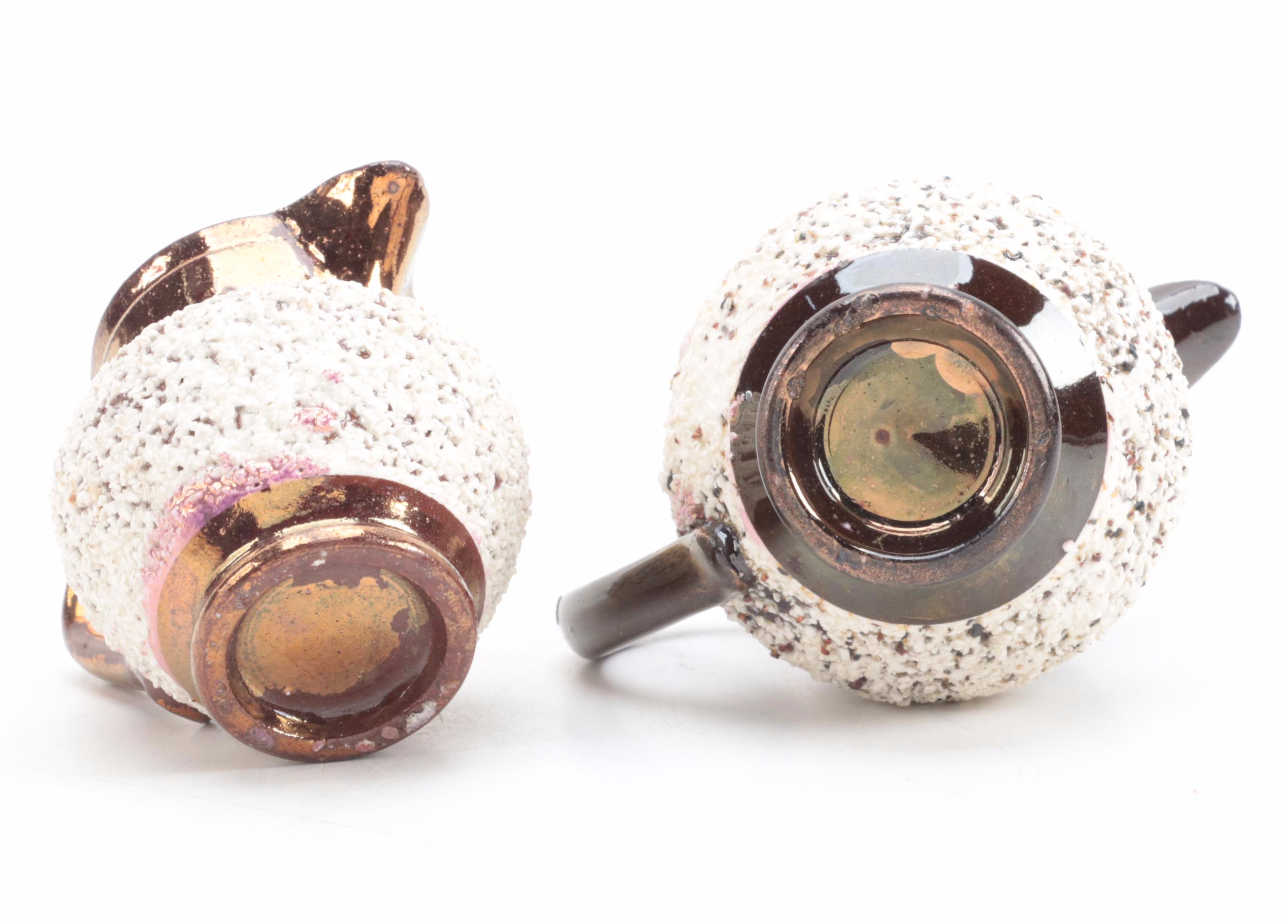 Lancaster & Sons with Other Copper Luster Earthenware Creamers