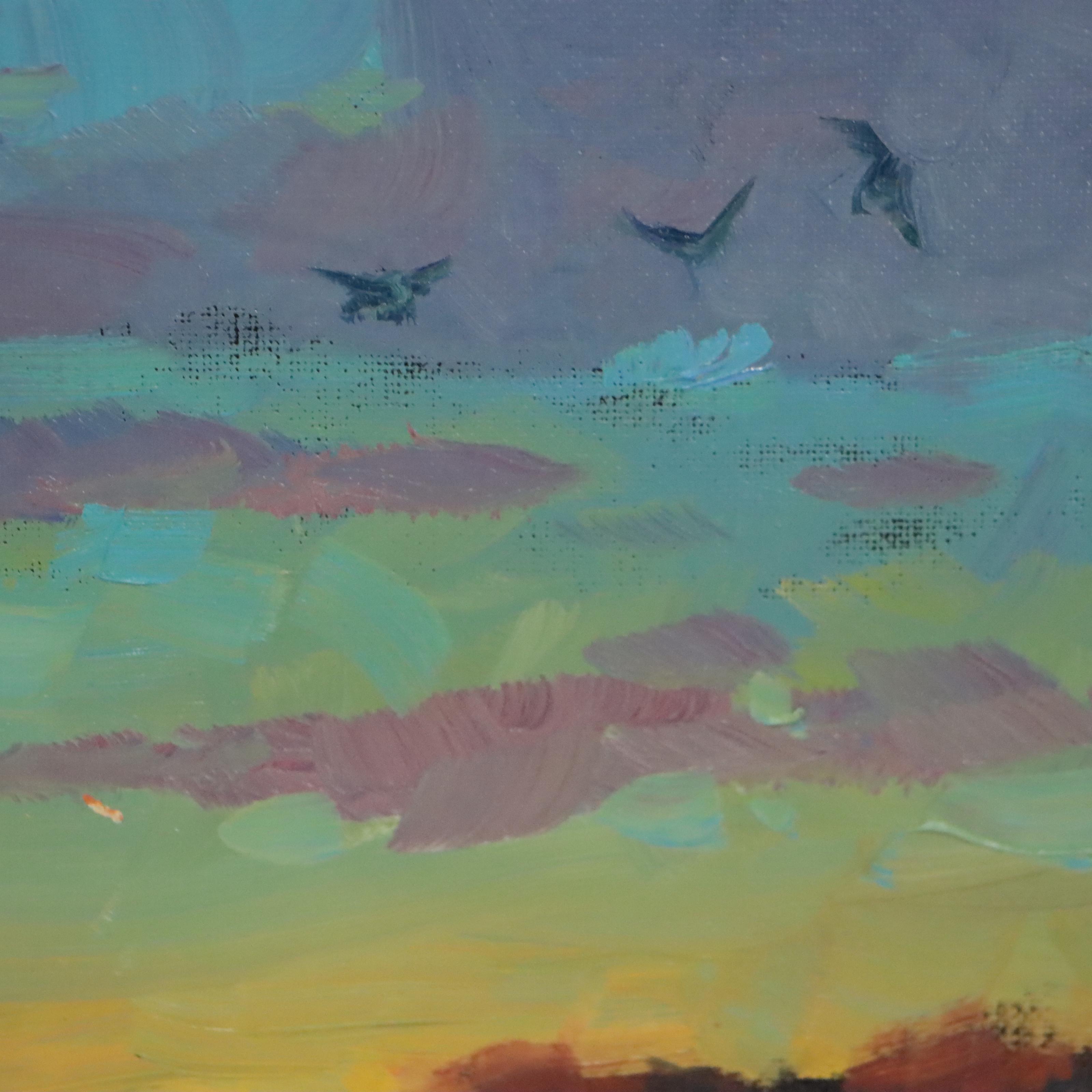 William Hawkins Landscape Oil Painting "El Alivio," 2022