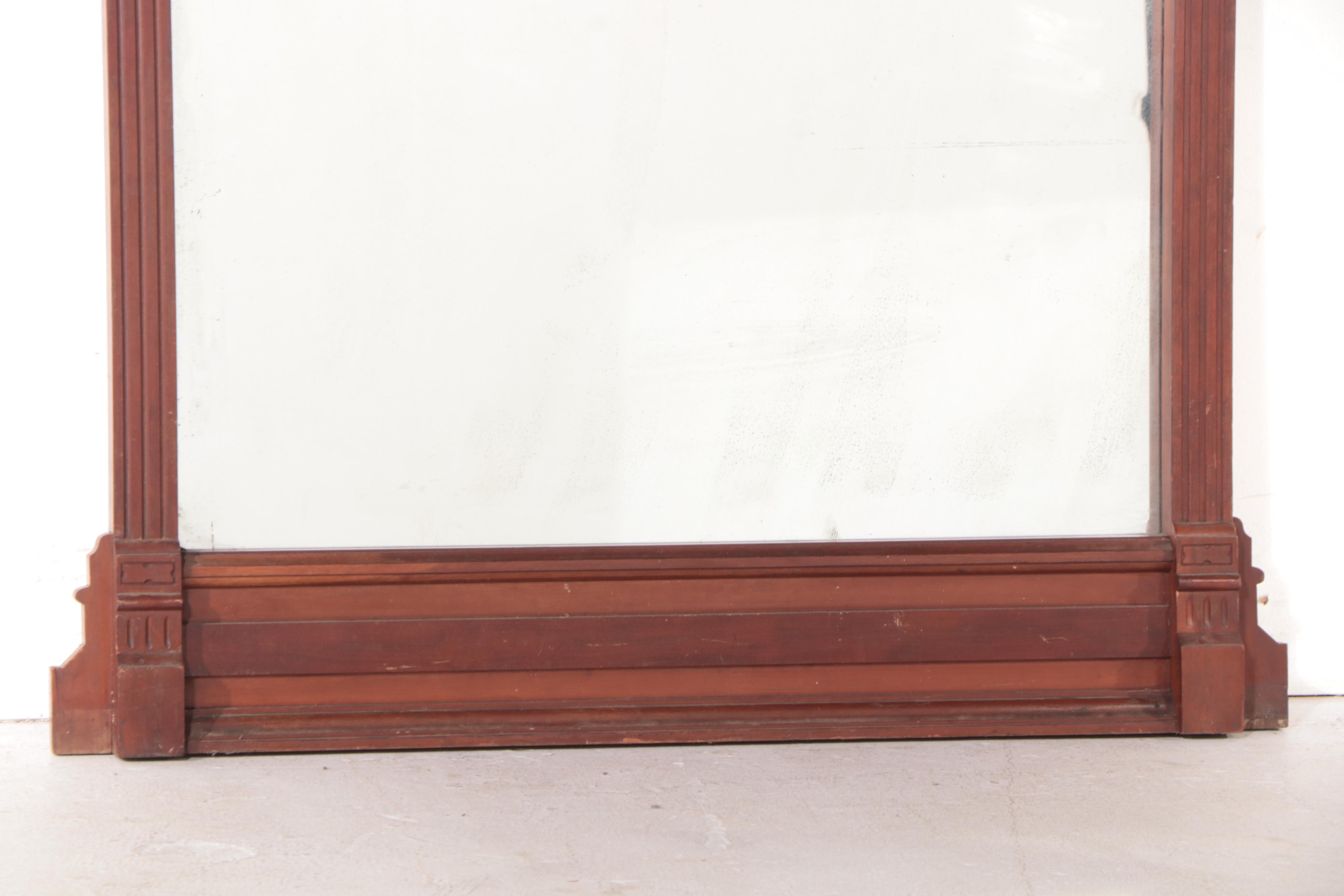 Victorian Cherrywood Mirror, Late 19th Century