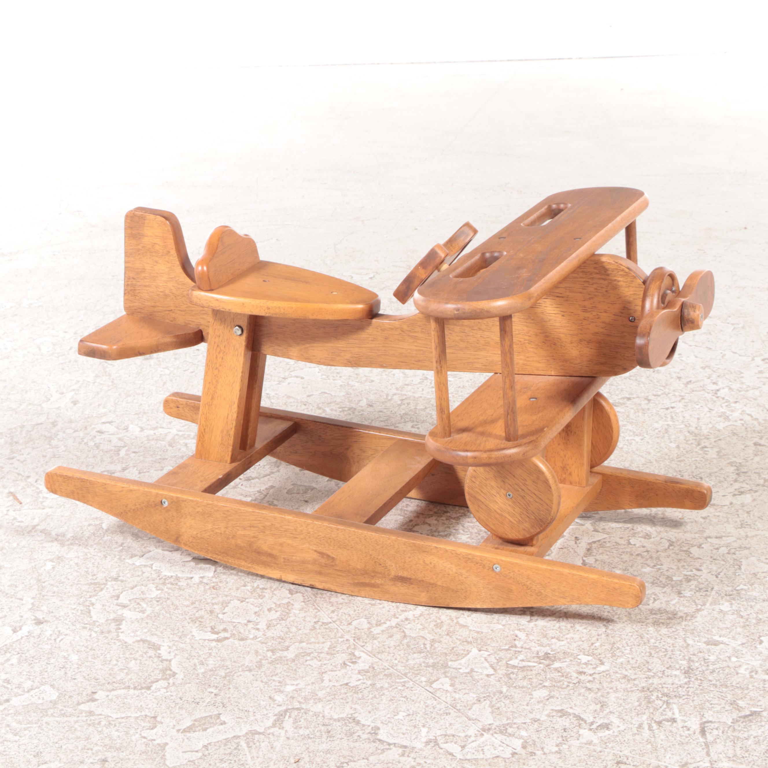 Hardwood Child's Airplane Rocker