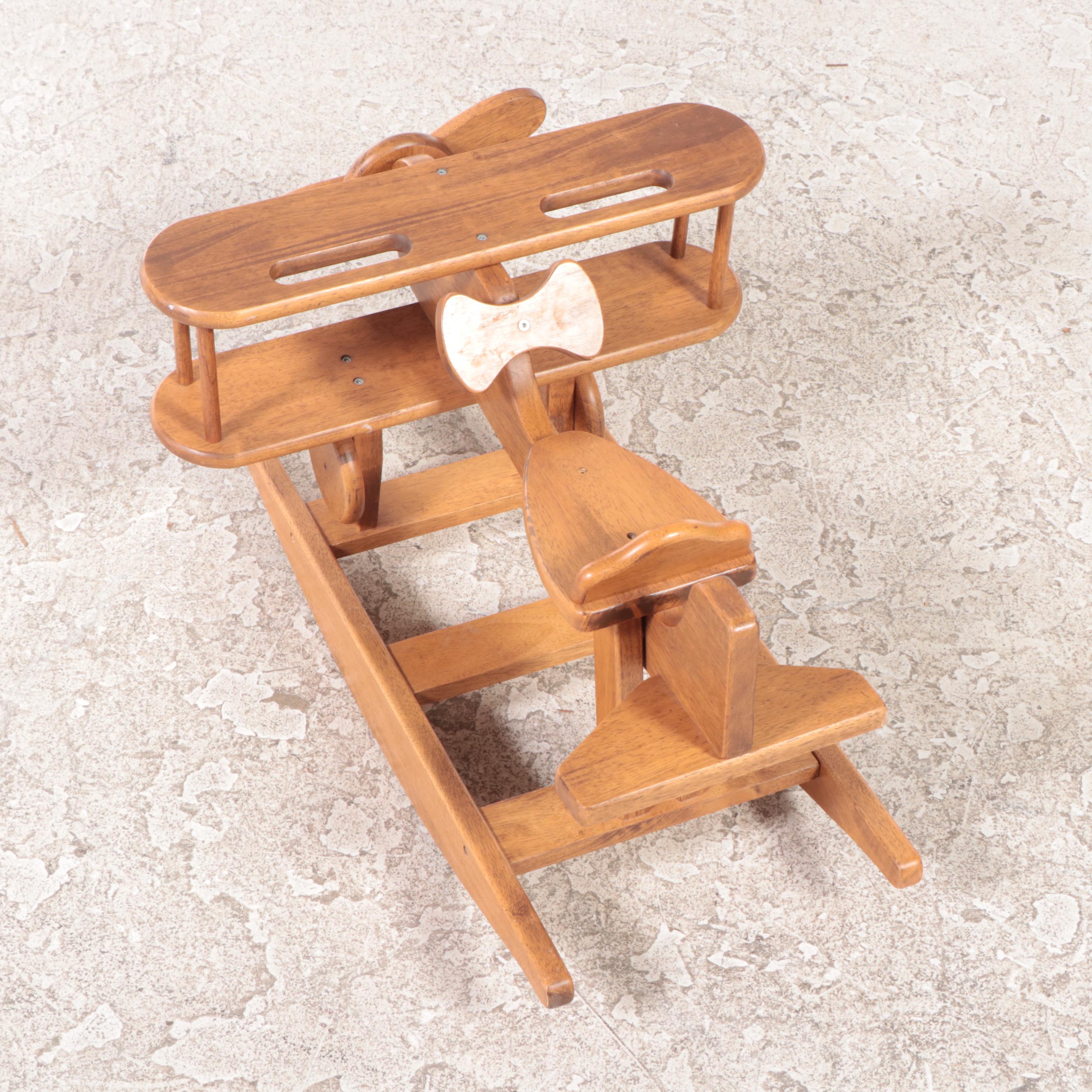 Hardwood Child's Airplane Rocker