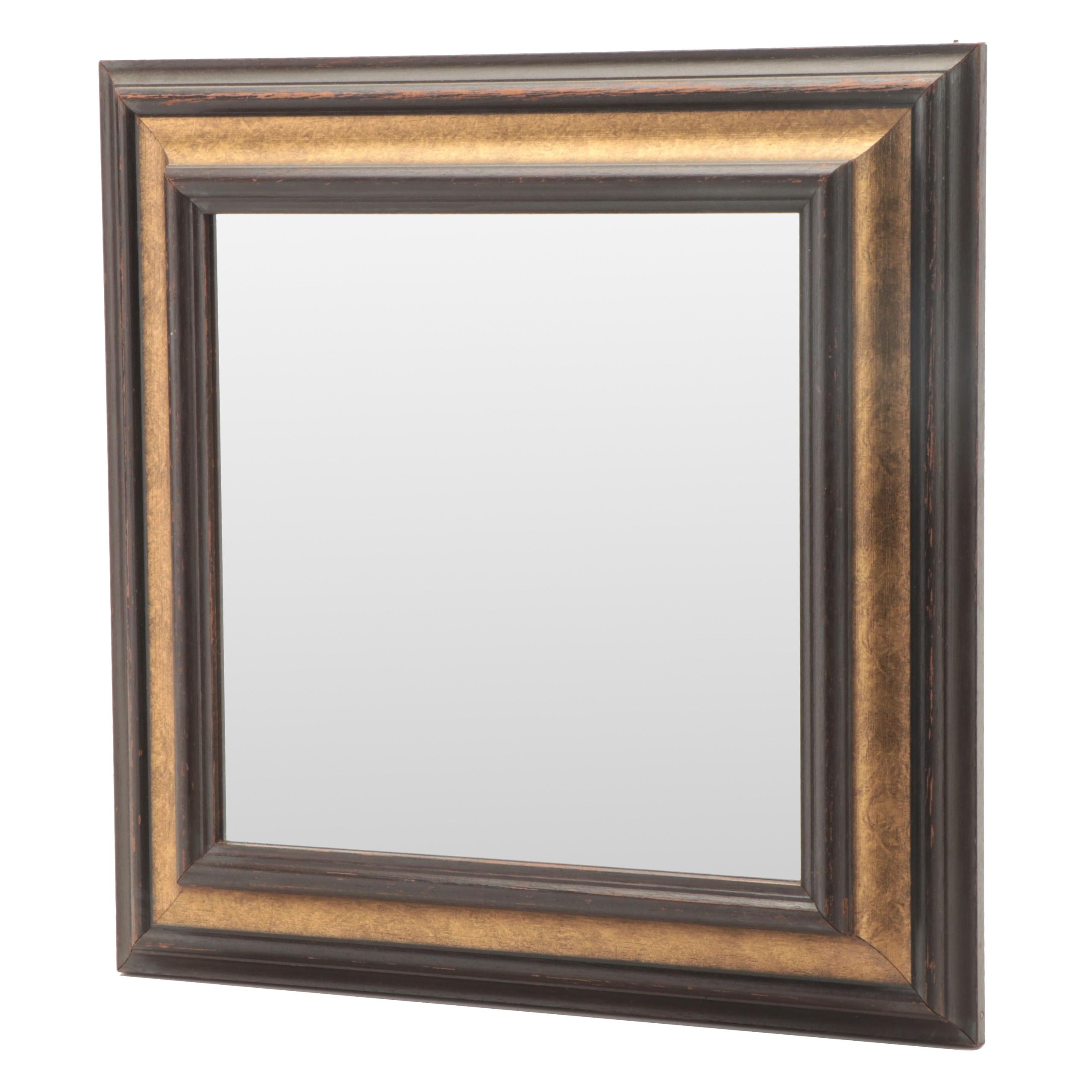 Square Parcel Gilt Wood Framed Wall Mirror