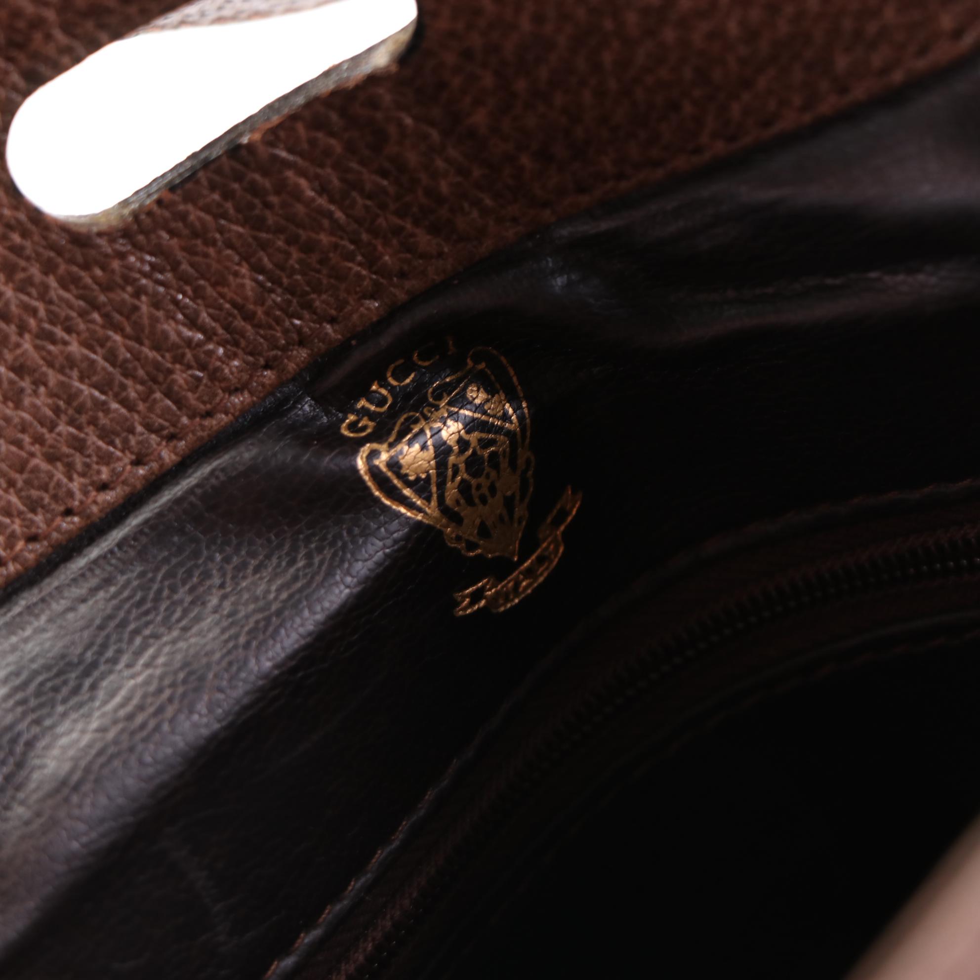 Gucci GG Supreme Canvas and Leather Shoulder Bag