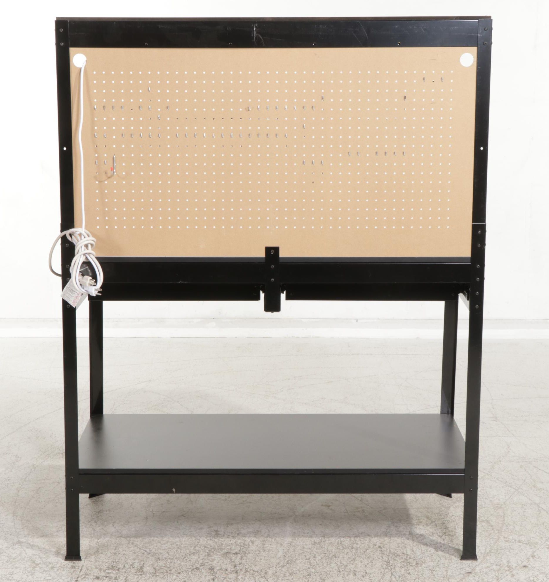 WORKPRO Steel Multipurpose Illuminated Workbench with Pegboard