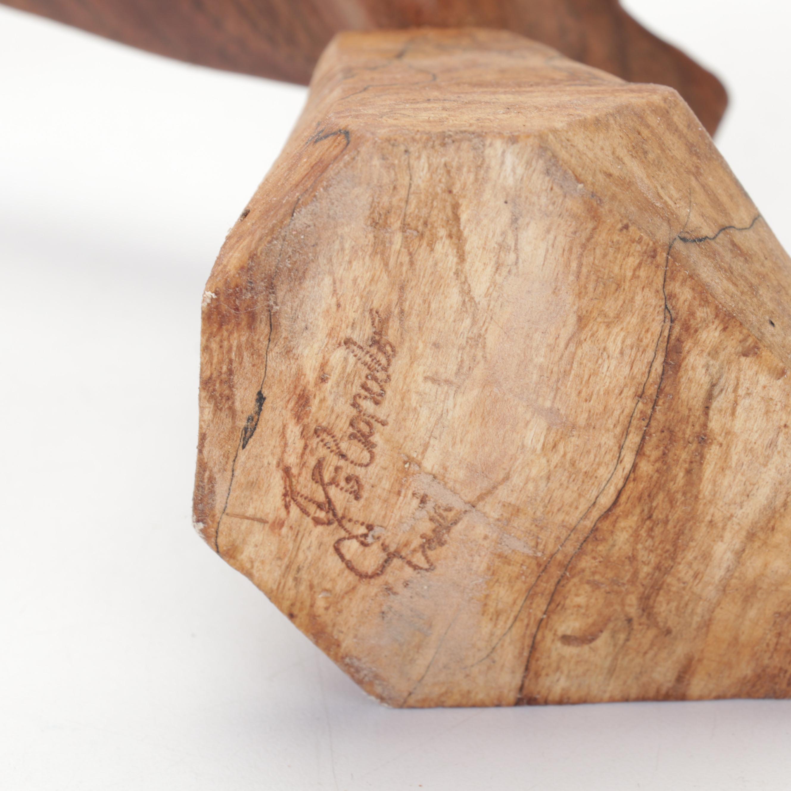 Jim Eliopulos Turned Box Elder & Willow Bowls with Walnut Bird Sculpture & Vase