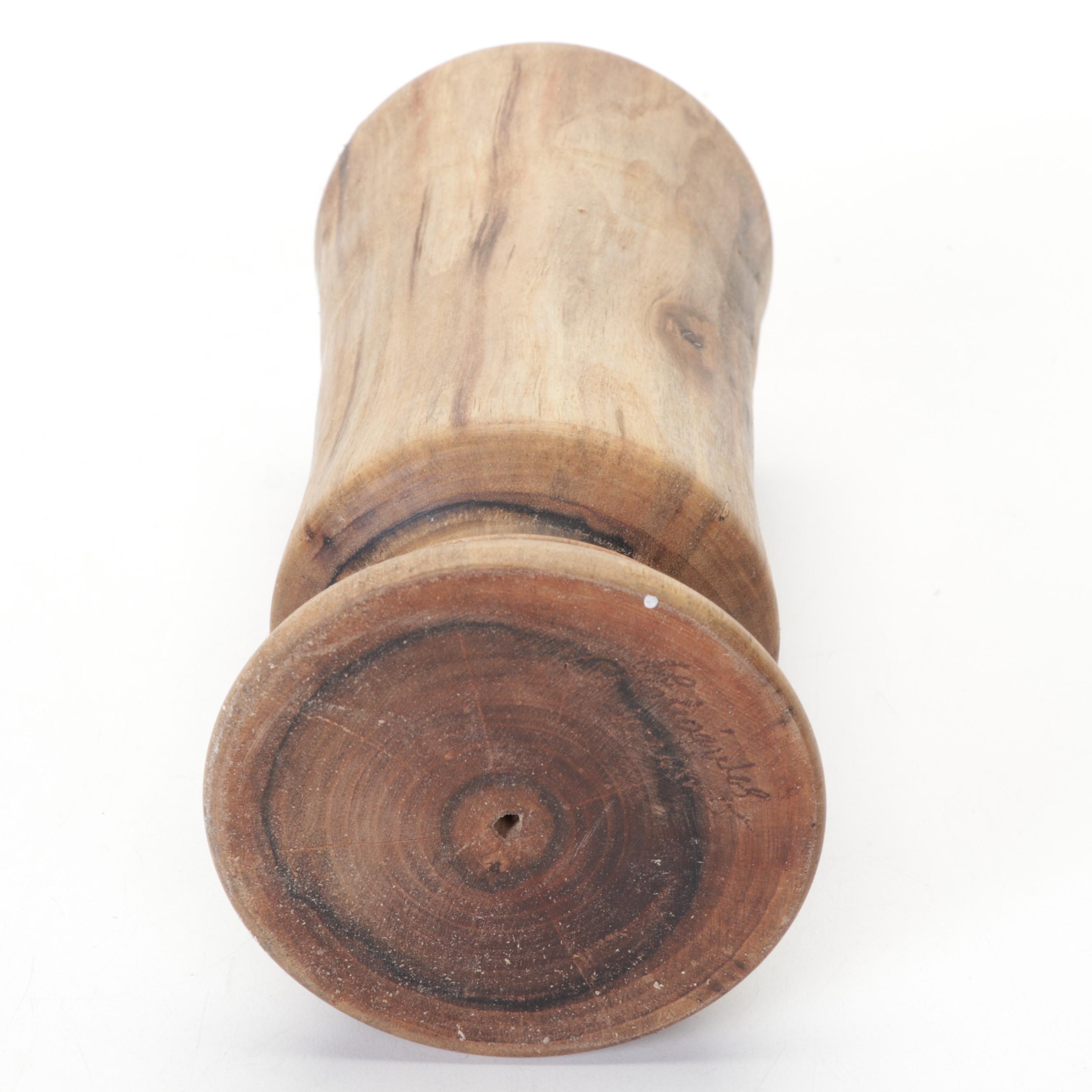 Jim Eliopulos Turned Box Elder & Willow Bowls with Walnut Bird Sculpture & Vase