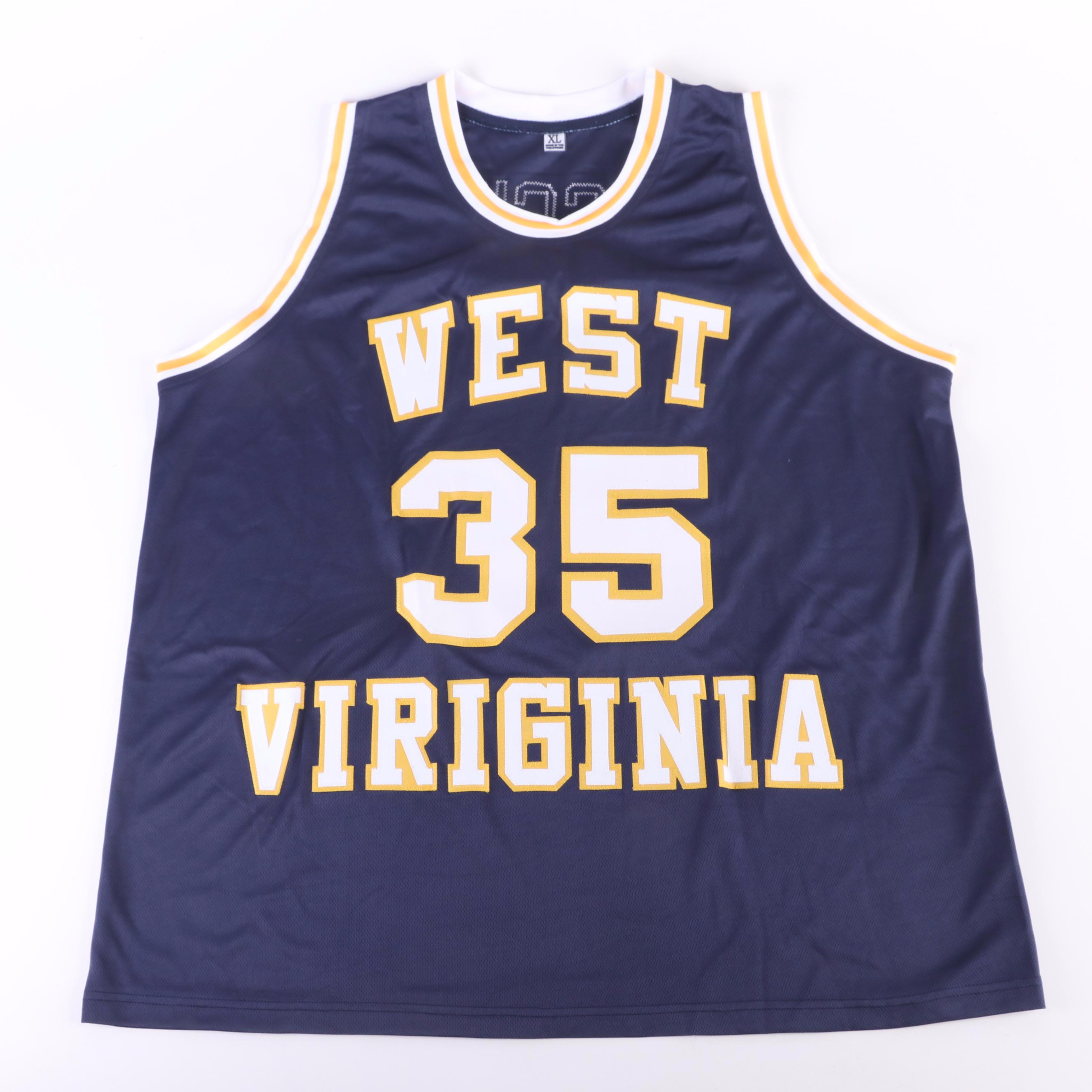 West Virginia Mountaineers Bob Huggins Signed Basketball Jersey
