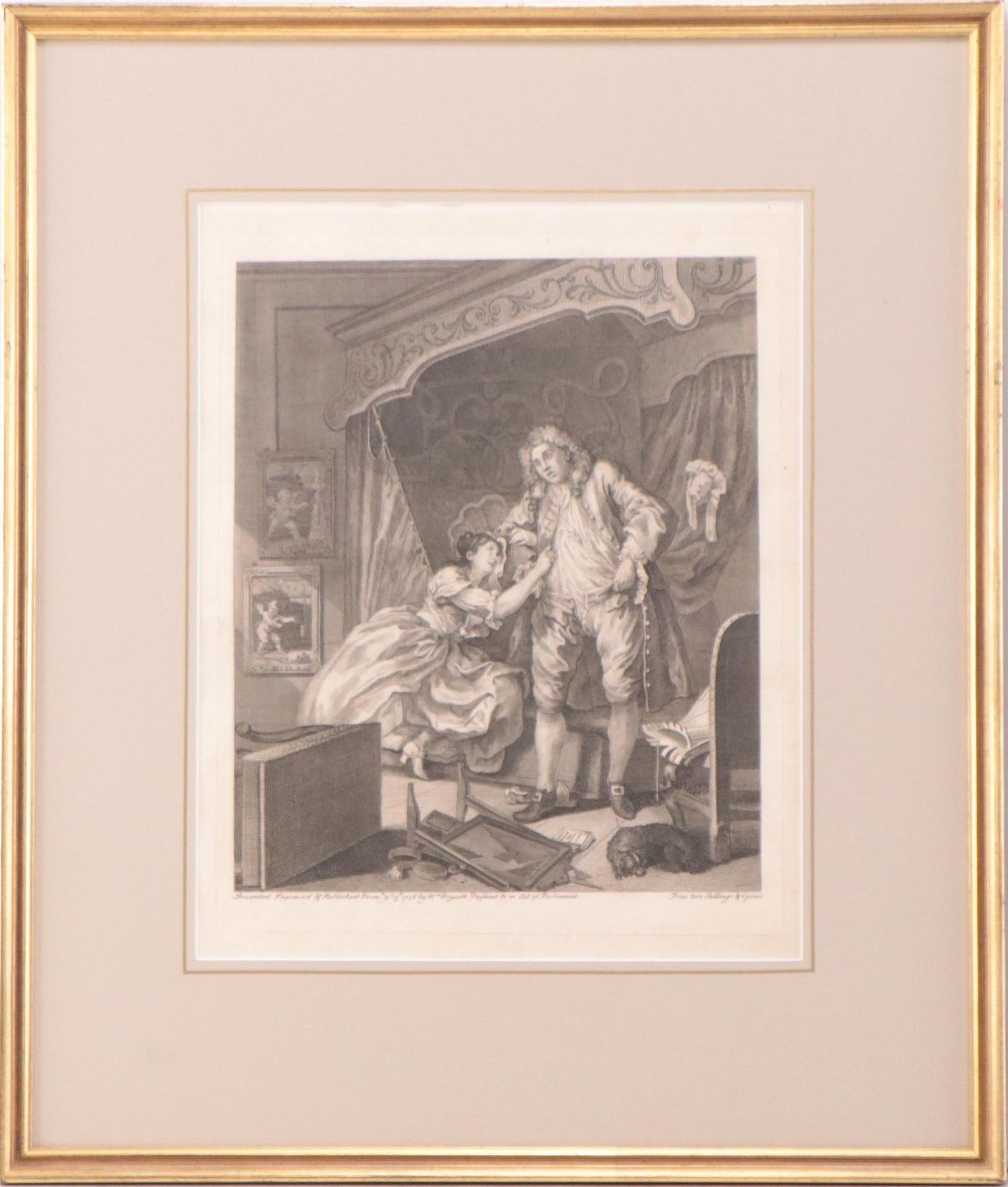 William Hogarth Engravings "Before" and "After," 1736