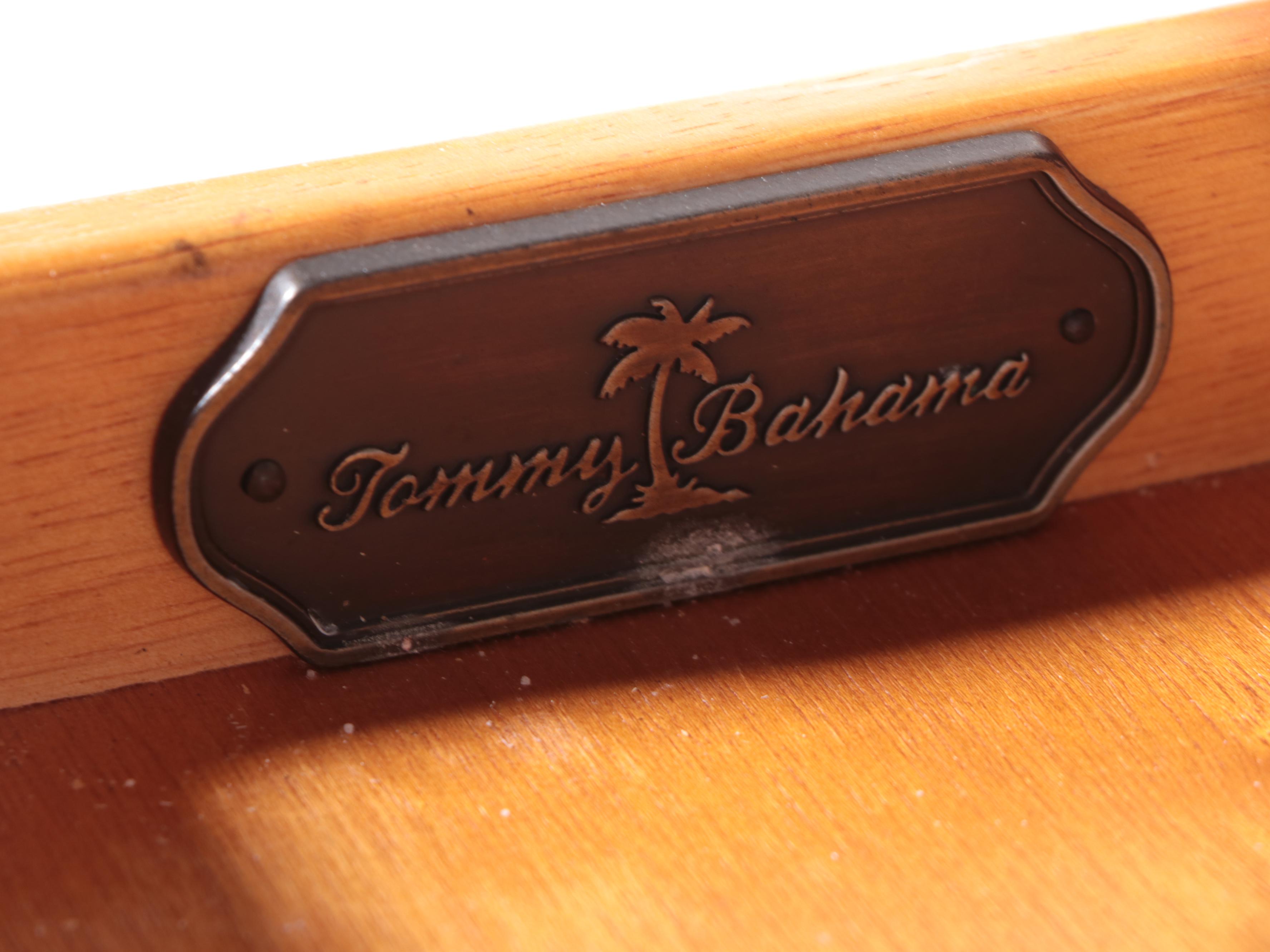 Tommy Bahama French Provincial Style Drop-Leaf Side Table and Two Side Chairs