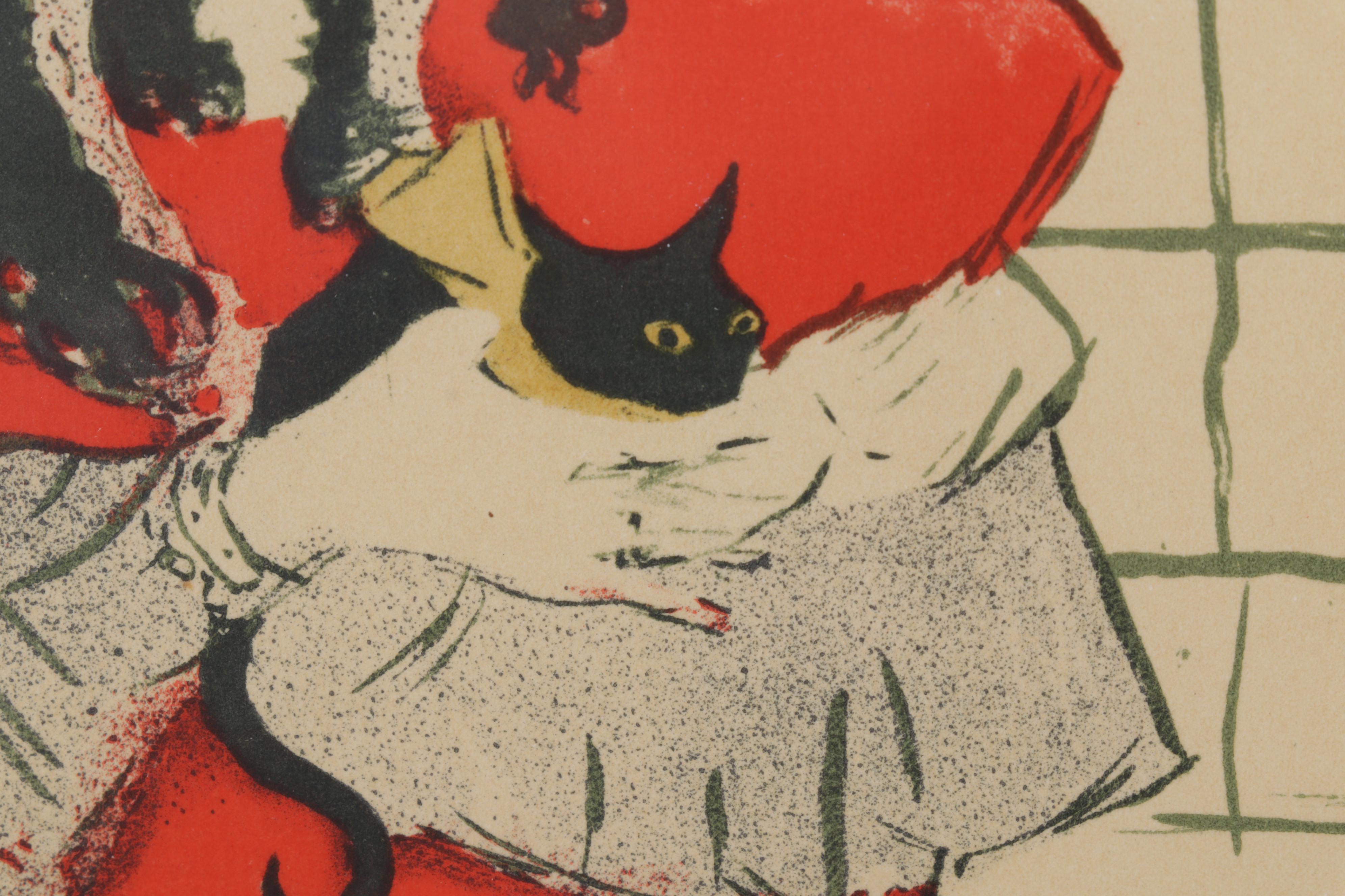 Color Lithograph After Henri de Toulouse-Lautrec "May Belfort," Circa 1946