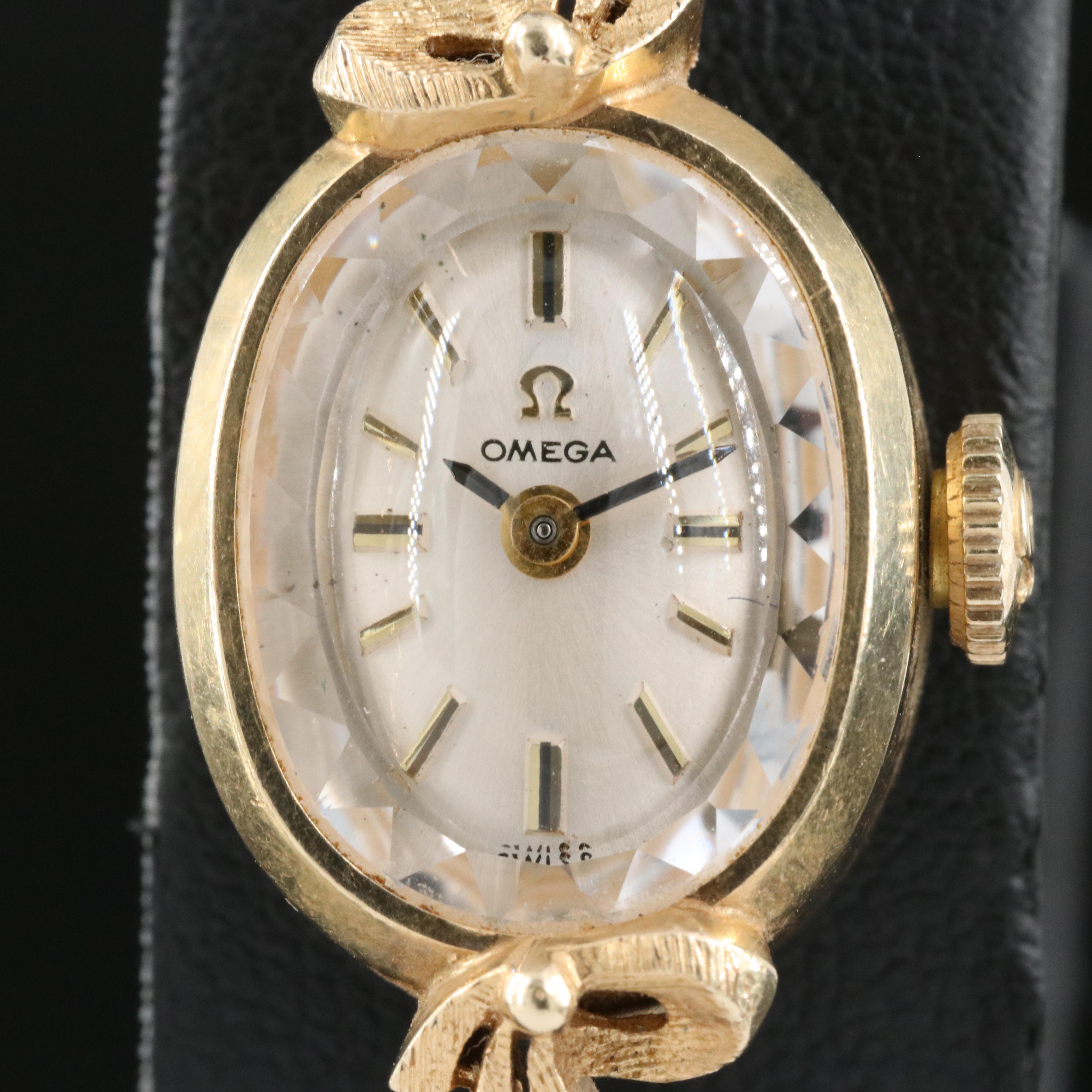 14K Omega Fancy Lugs Watch