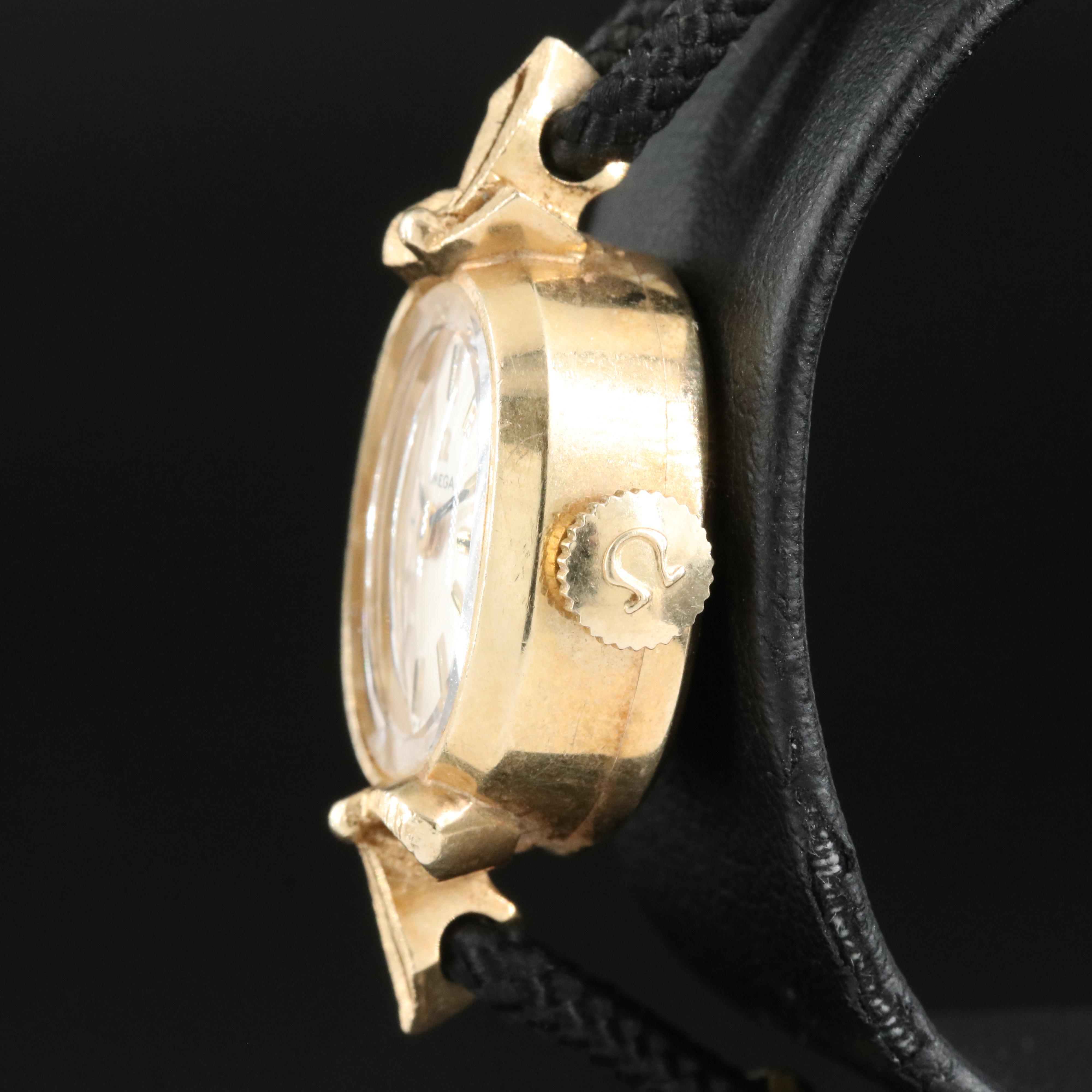 14K Omega Fancy Lugs Watch