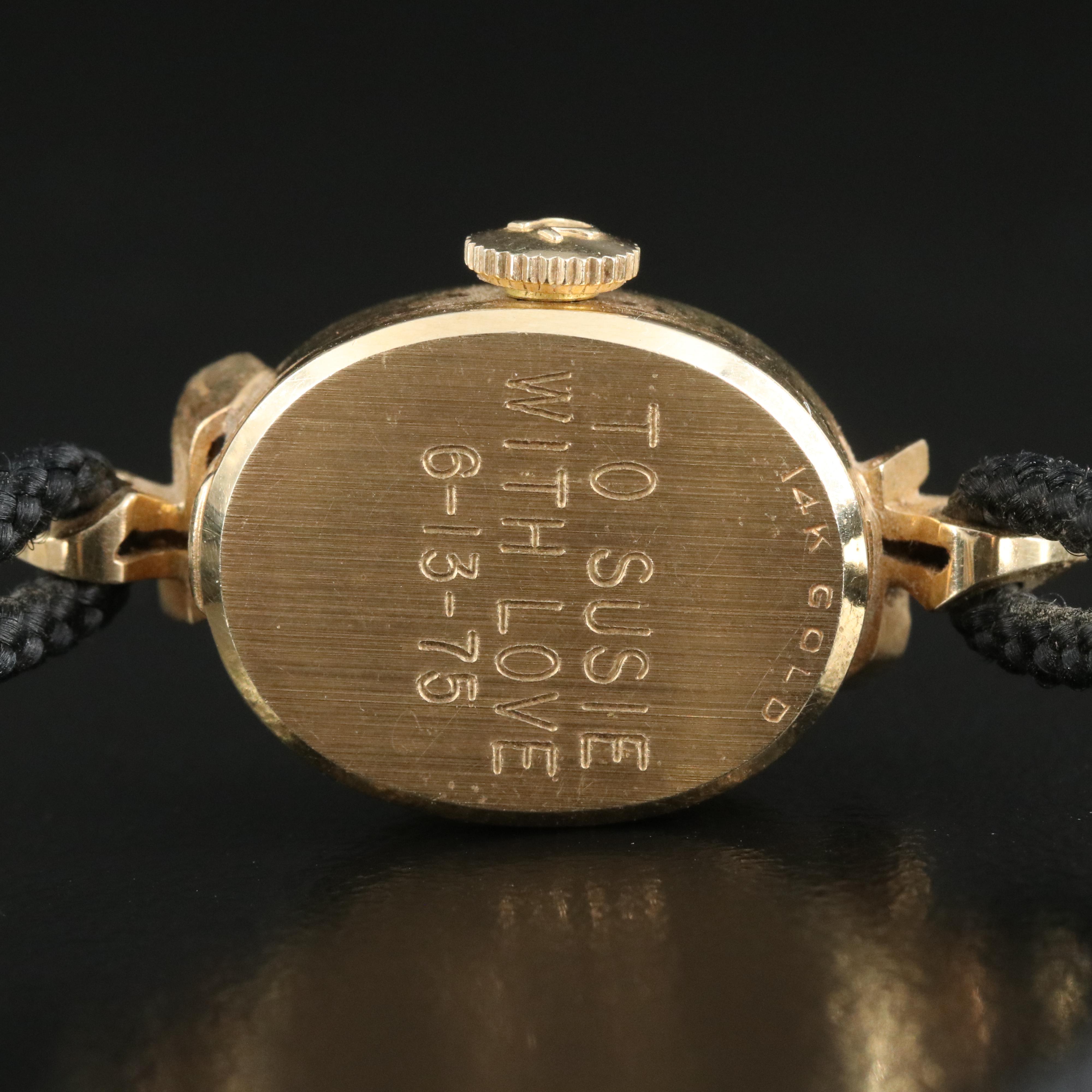 14K Omega Fancy Lugs Watch