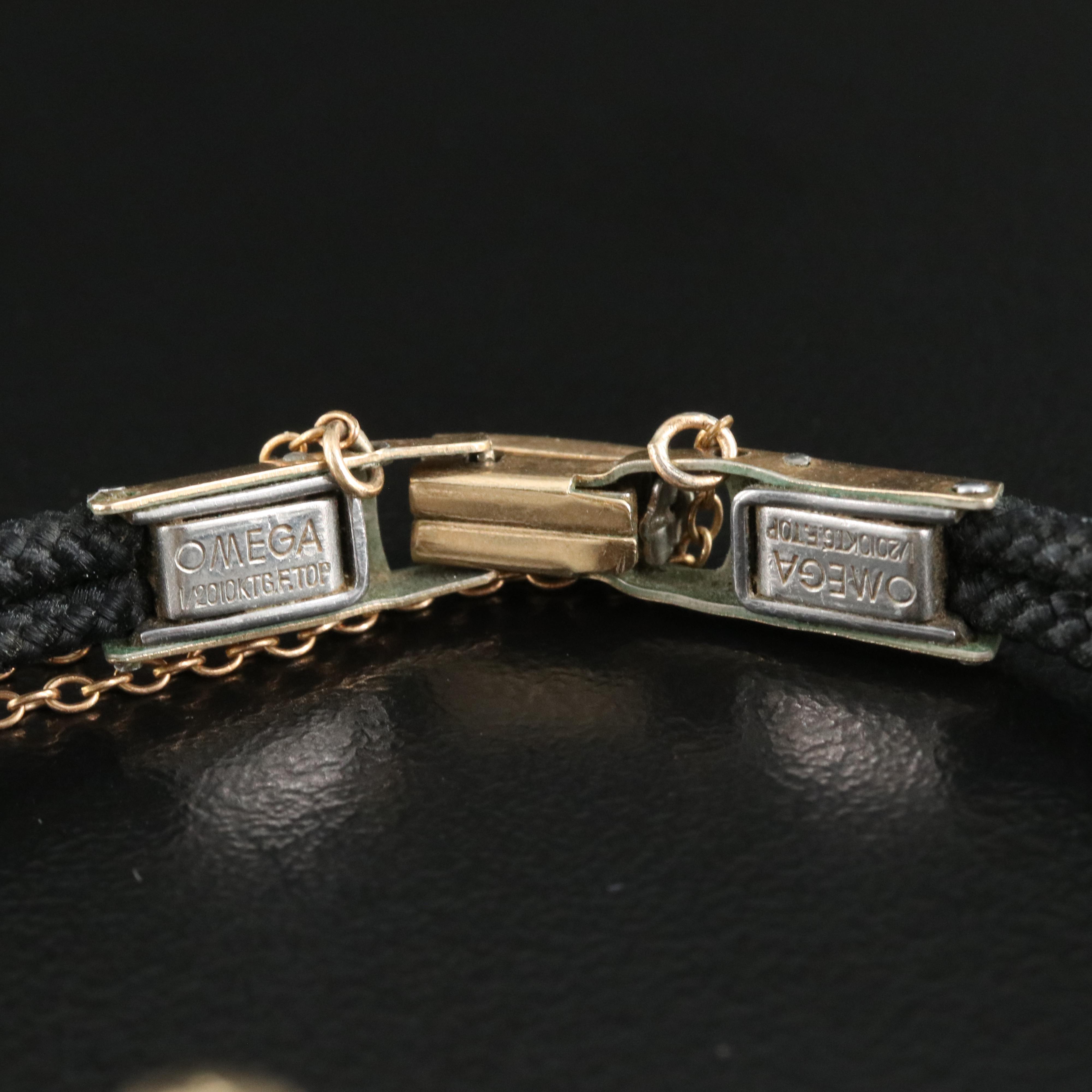 14K Omega Fancy Lugs Watch