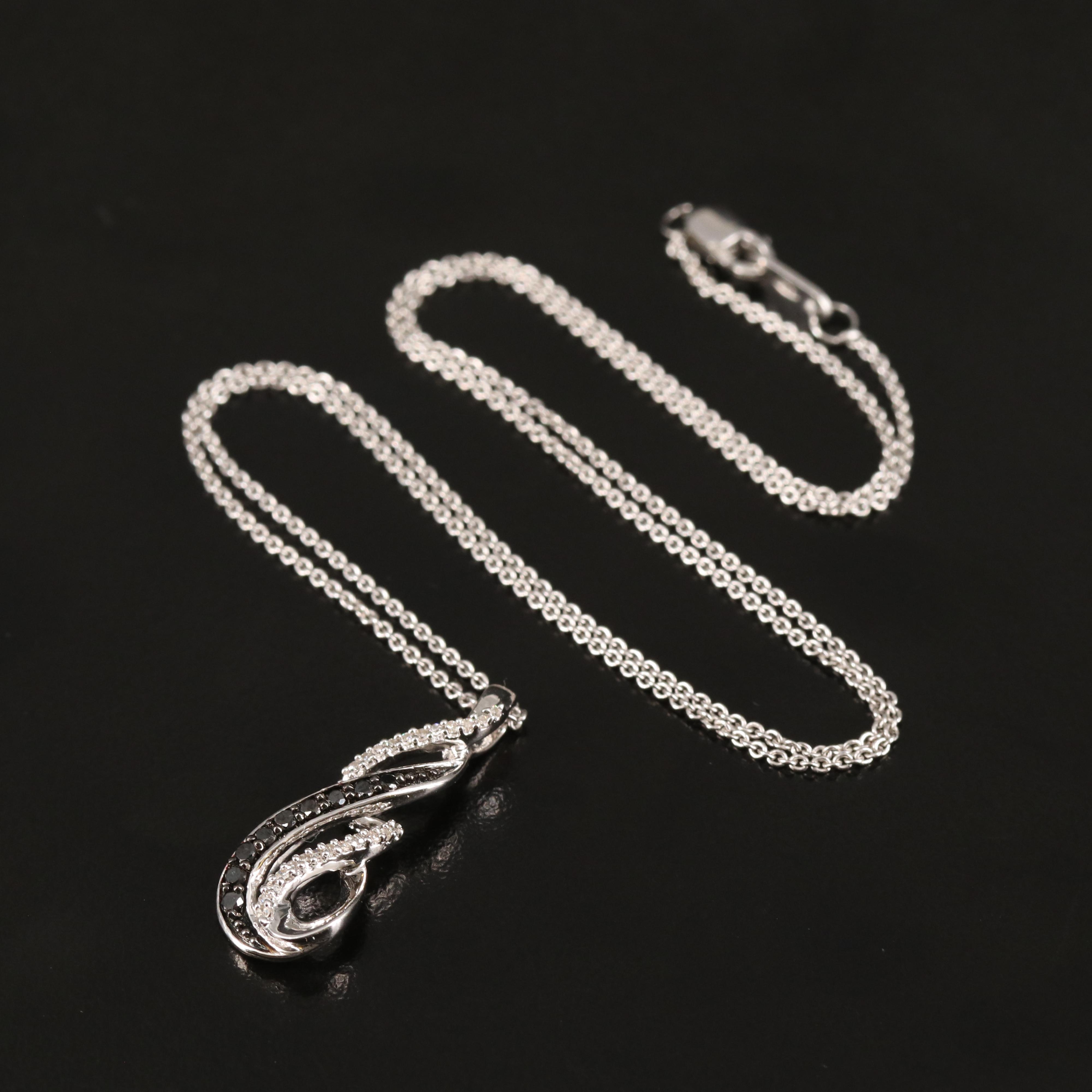 Diamond Pendant Necklace in Sterling