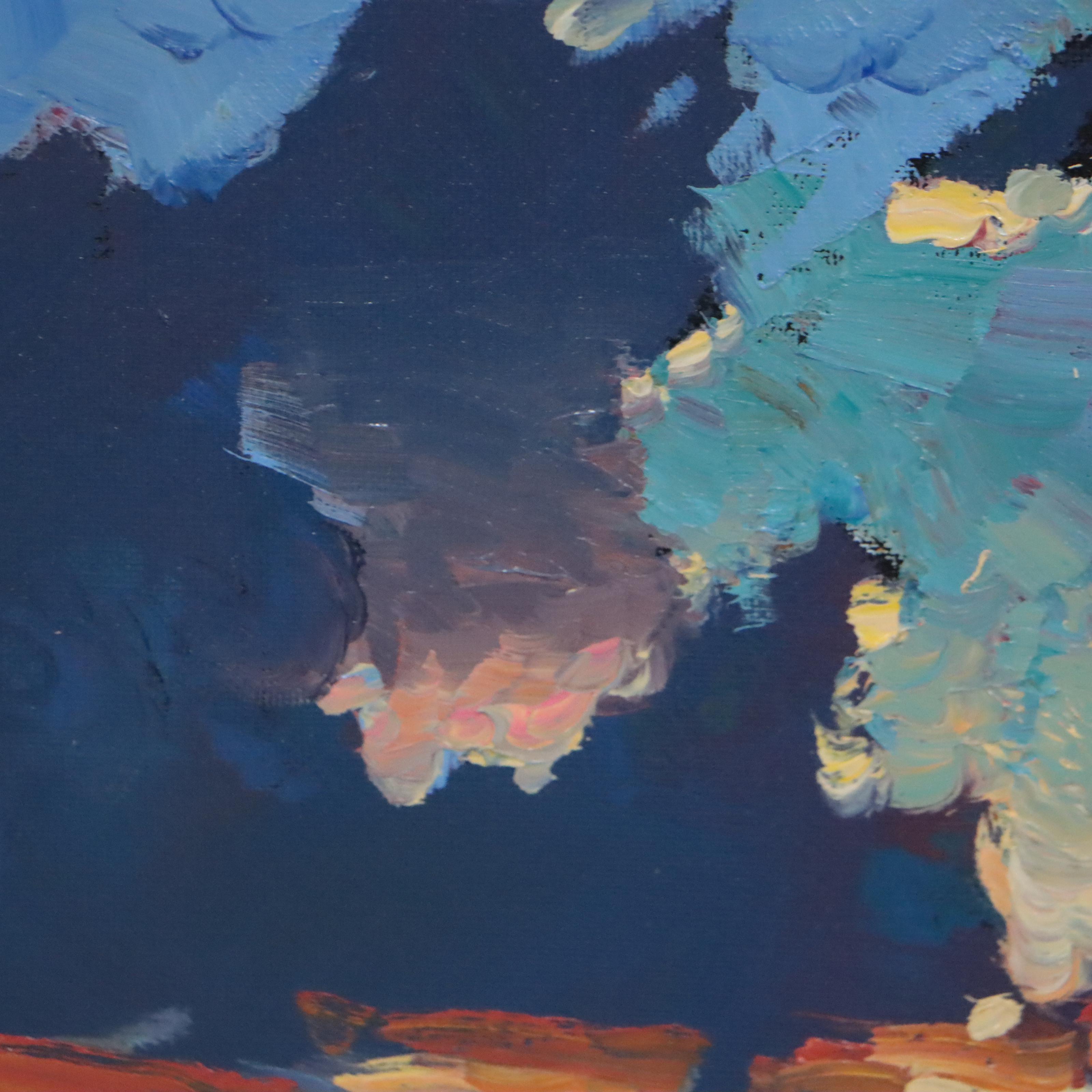 William Hawkins Landscape Oil Painting "Los Colores del Vallecito," 2022