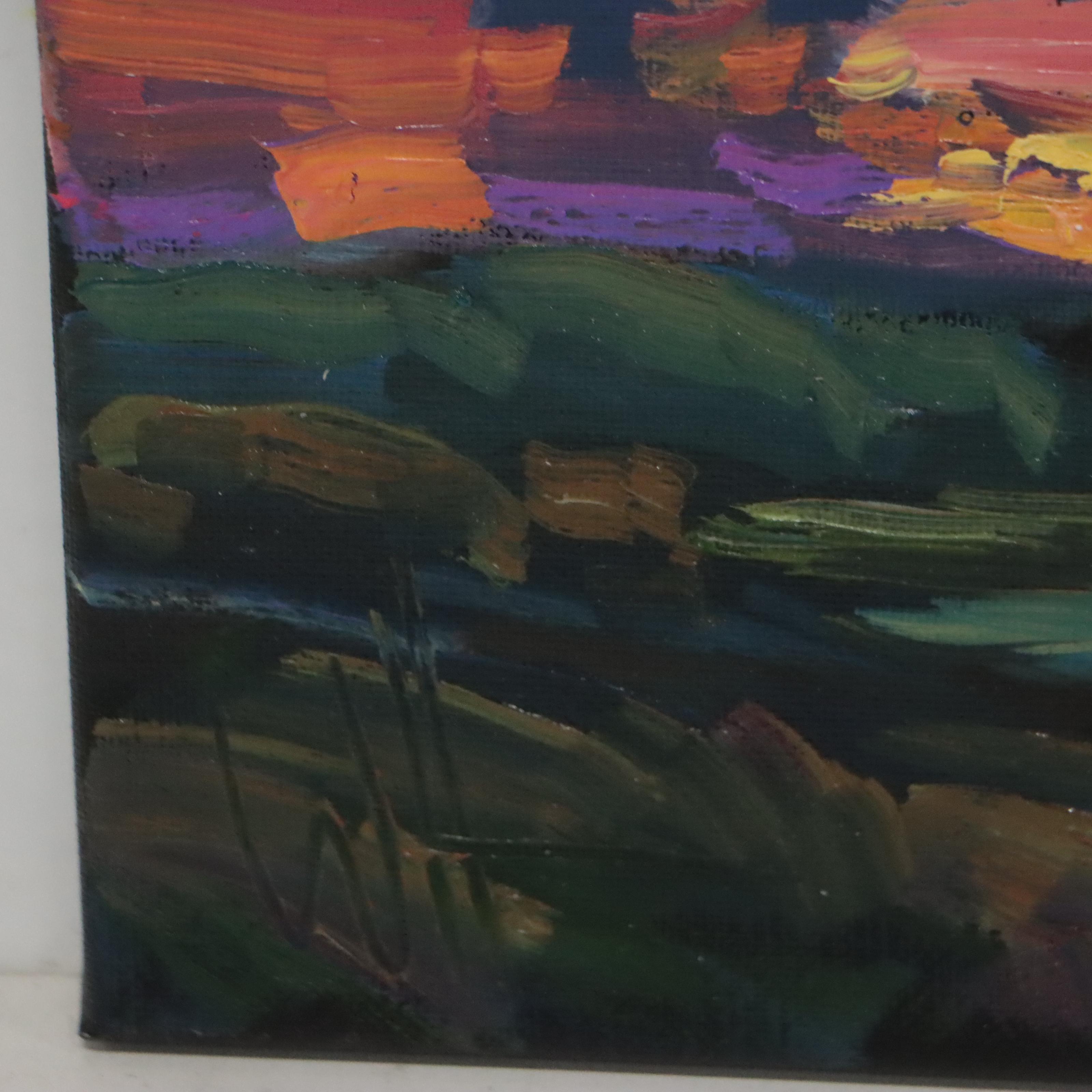 William Hawkins Landscape Oil Painting "Los Colores del Vallecito," 2022