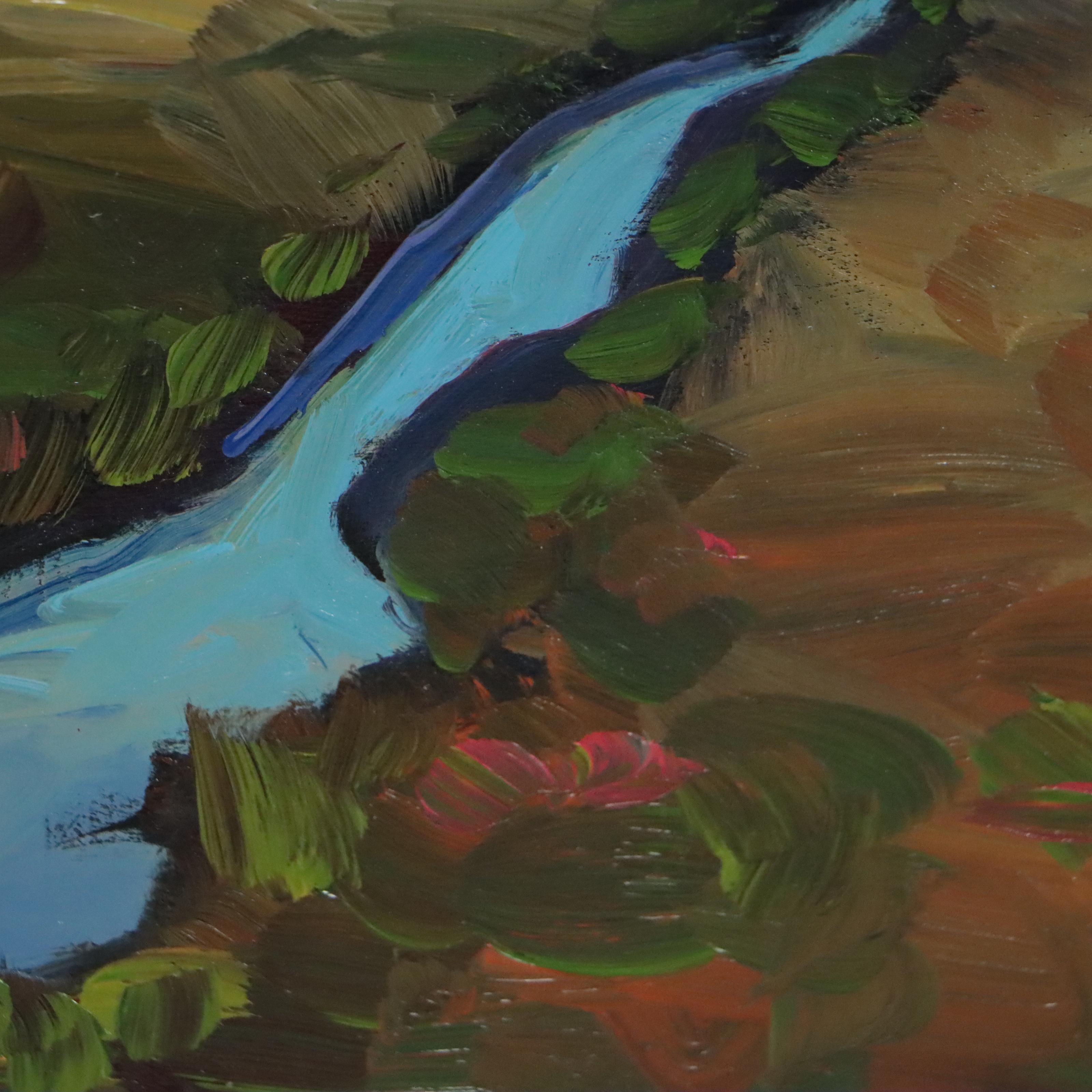 William Hawkins Landscape Oil Painting "El Arbolito," 2022