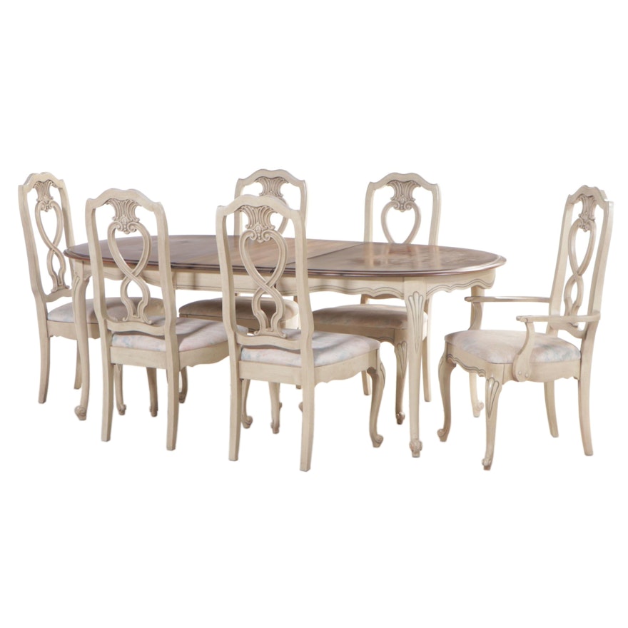 French Provincial Style Painted Dining Set