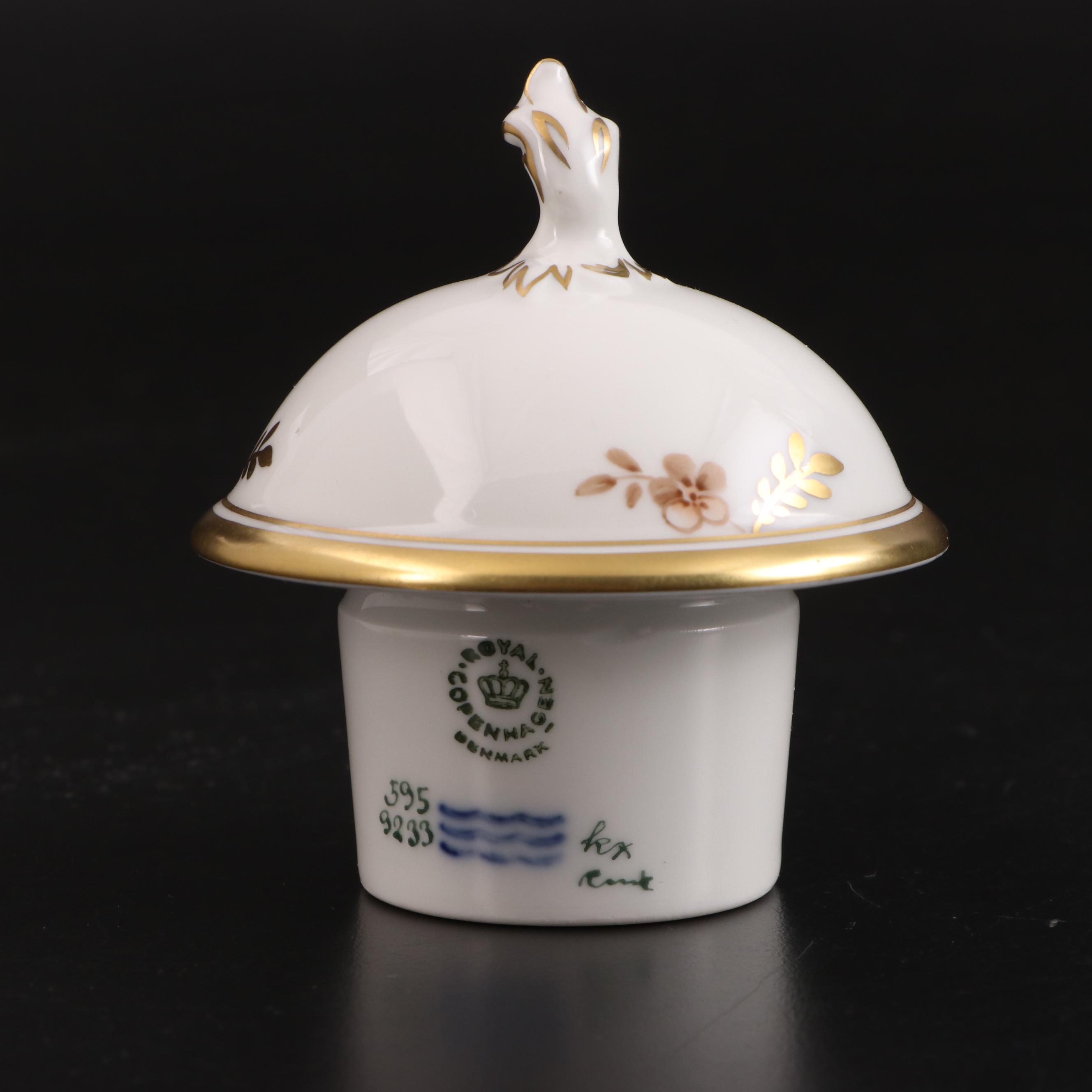 Royal Copenhagen "Golden Basket" Porcelain Coffee Set