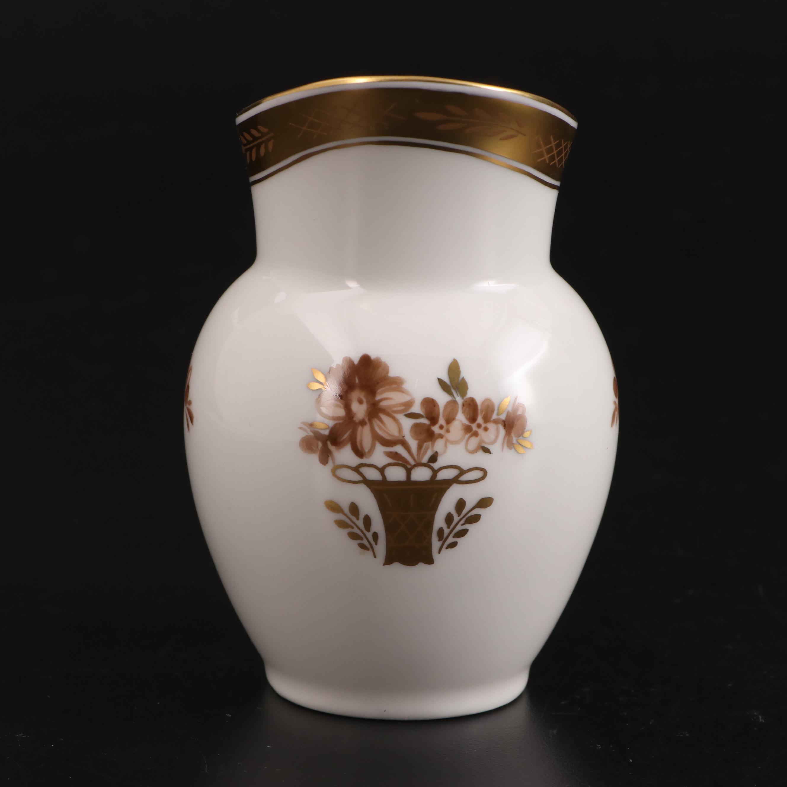 Royal Copenhagen "Golden Basket" Porcelain Coffee Set