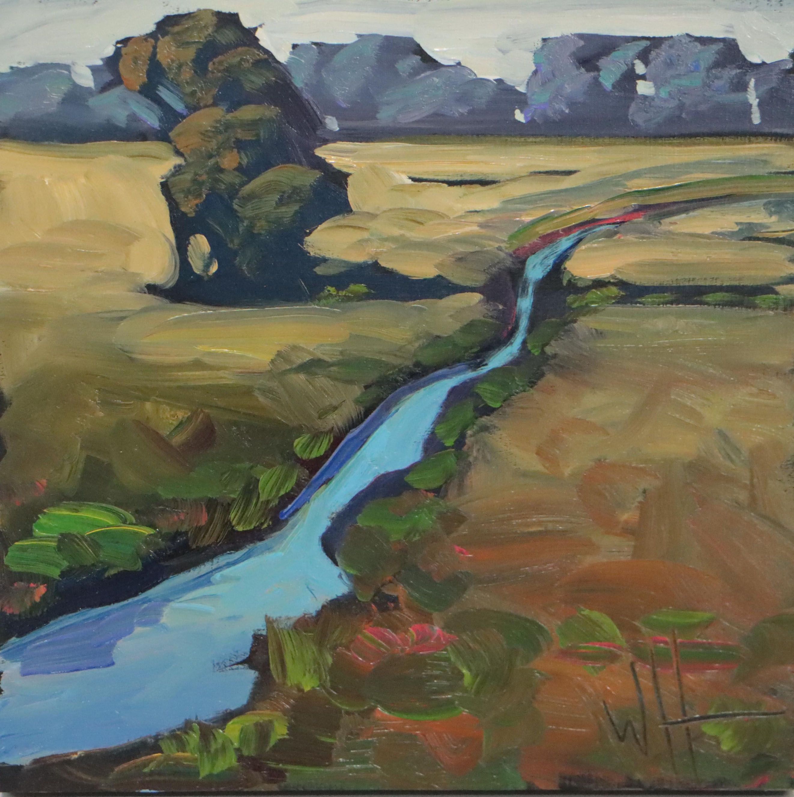 William Hawkins Landscape Oil Painting "El Arbolito," 2022