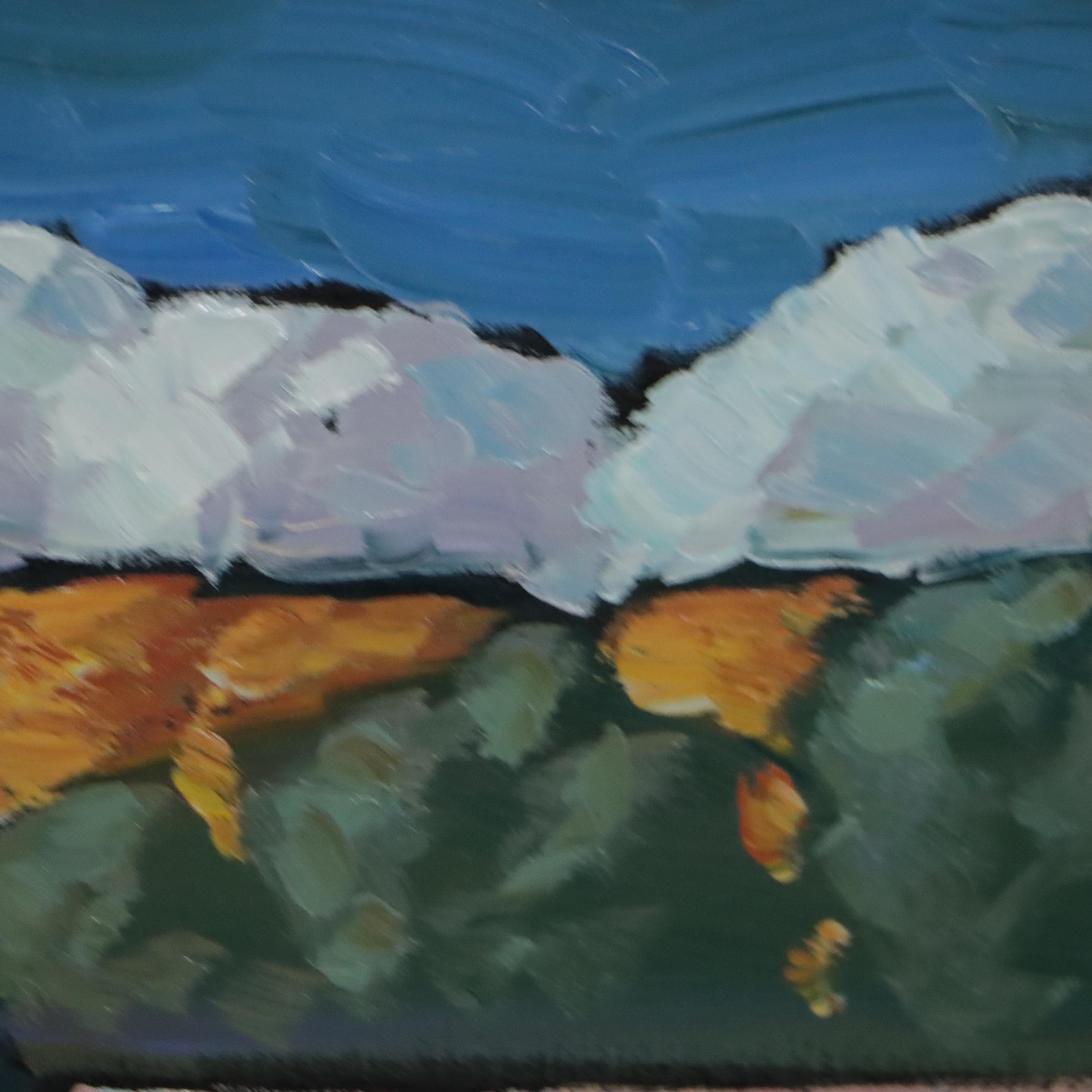 William Hawkins Landscape Oil Painting "Long Shadows," 2022